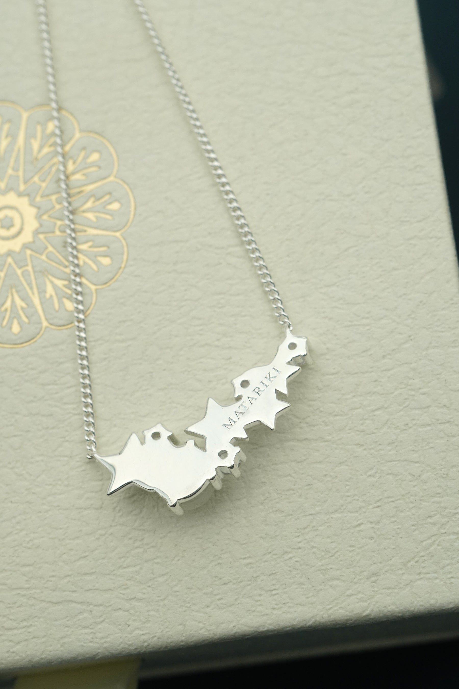 Guiding Lights of Matariki Necklace - Silver