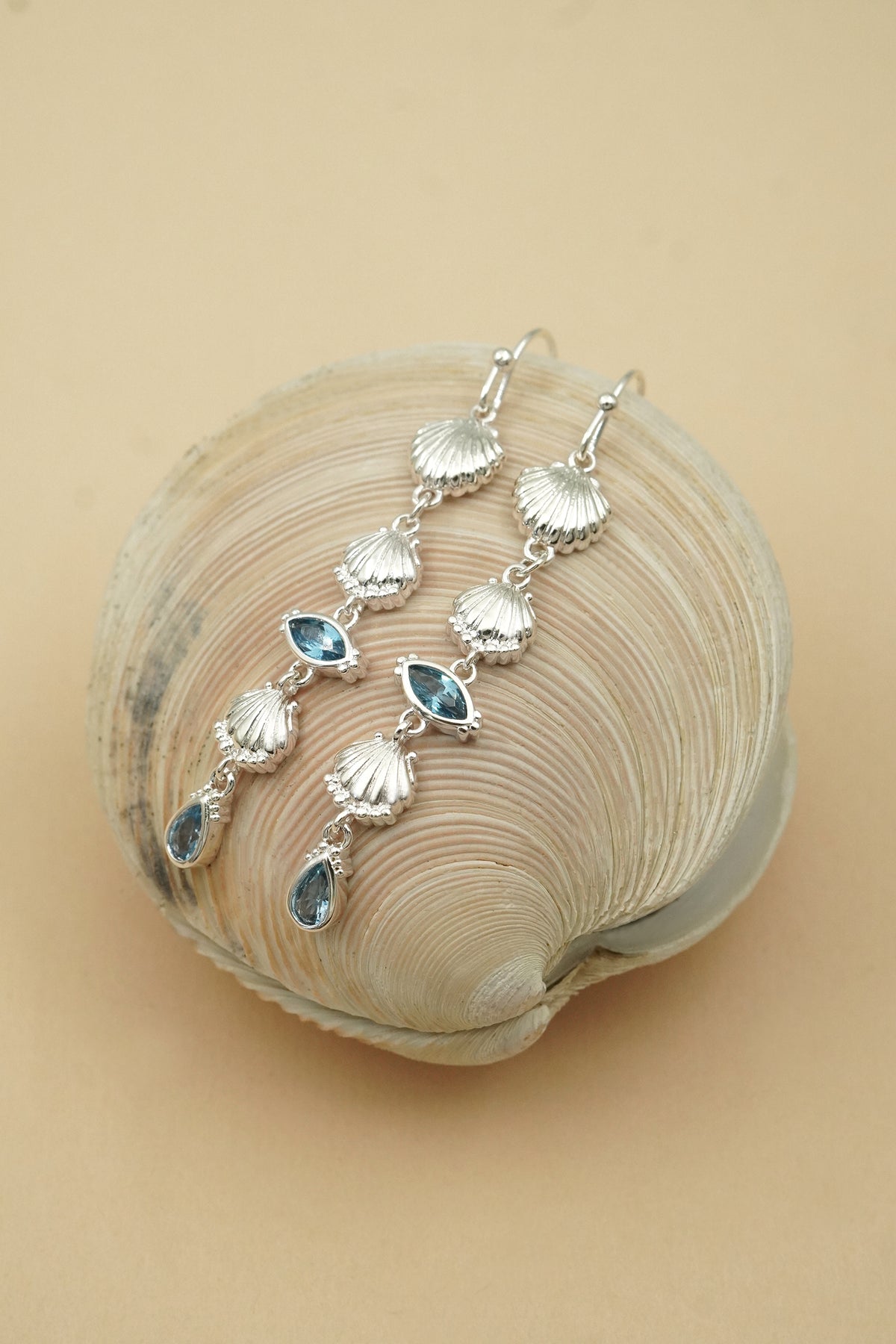 Silver Ocean Treasure Earrings