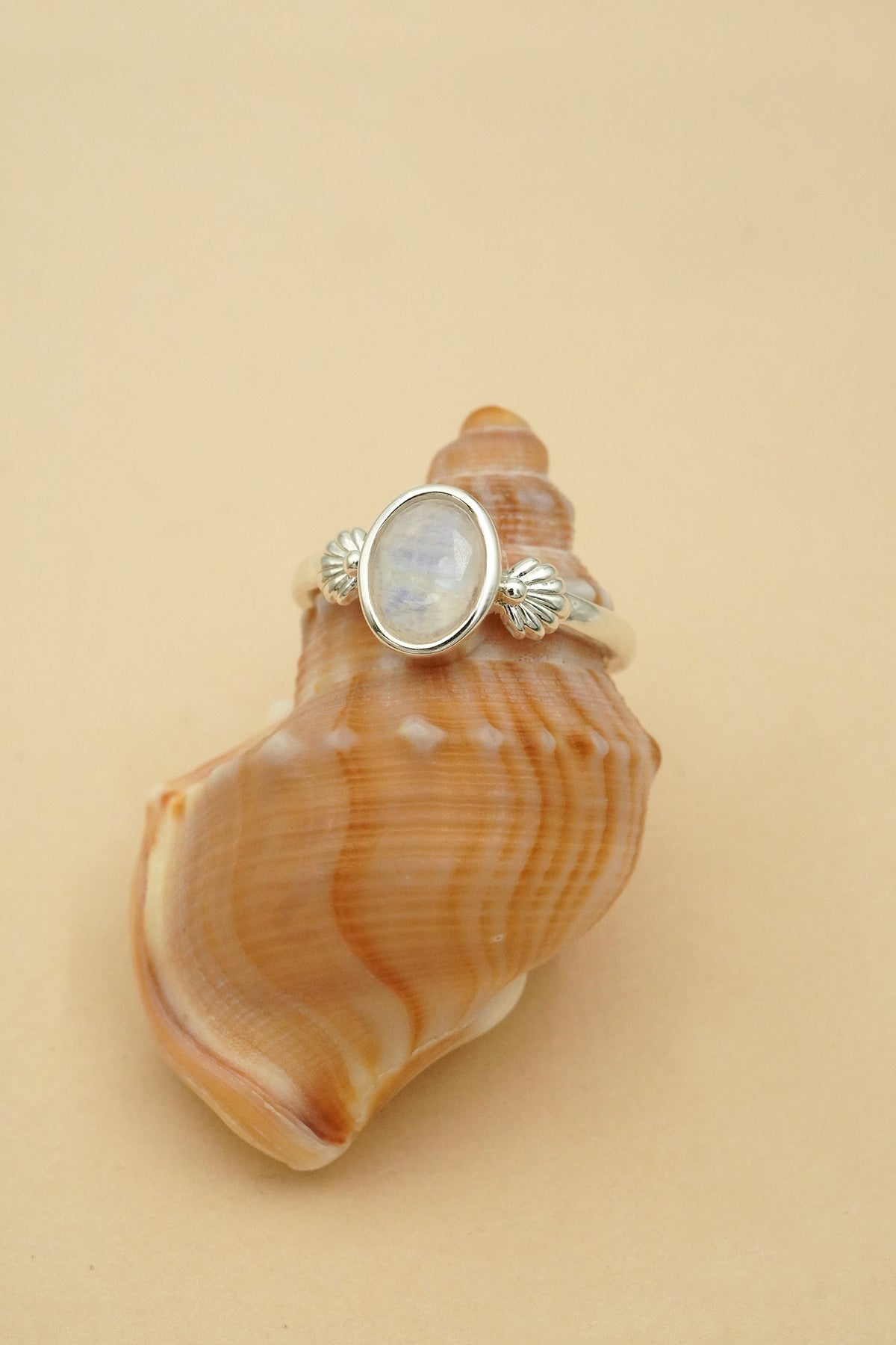 Silver Moonstone Intuition Ring