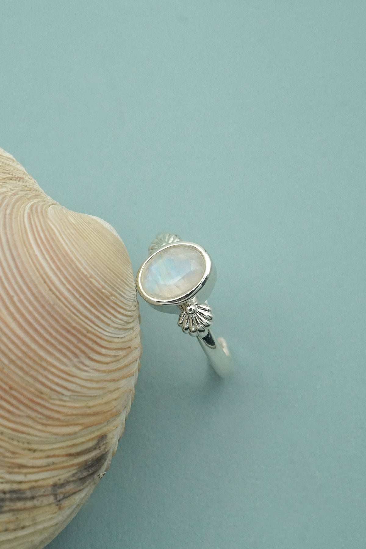 Silver Moonstone Intuition Ring