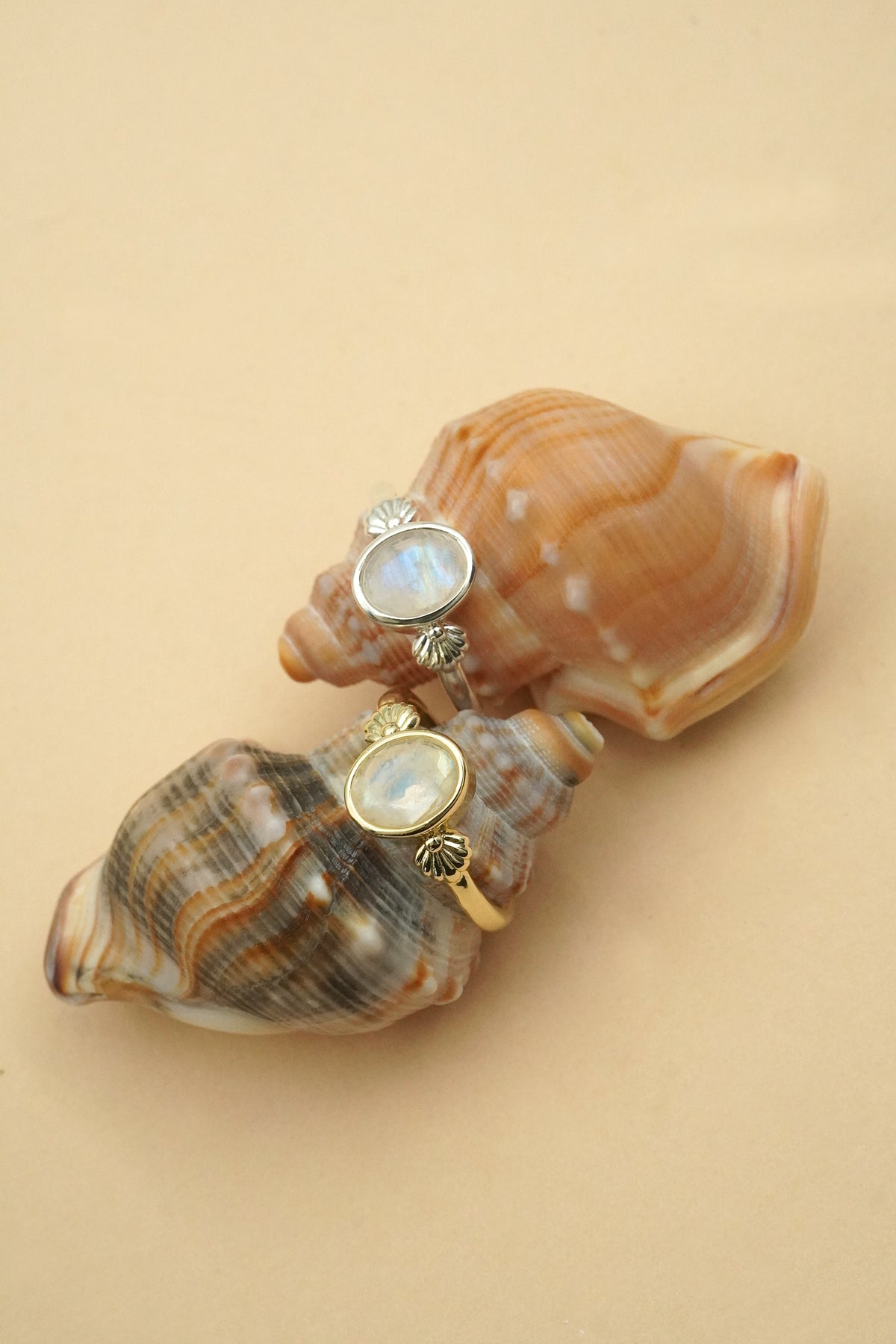 Gold Moonstone Intuition Ring