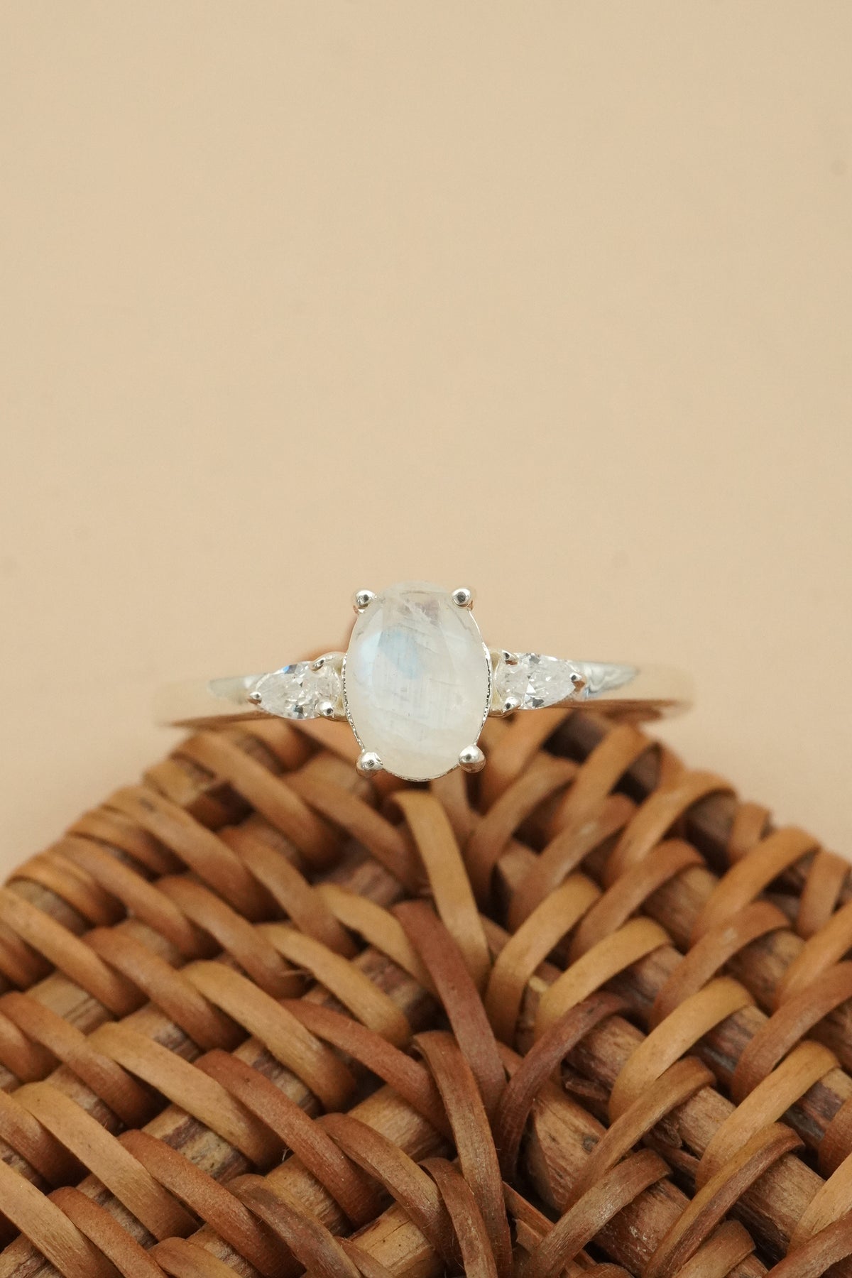 June Birthstone Ring - Silver