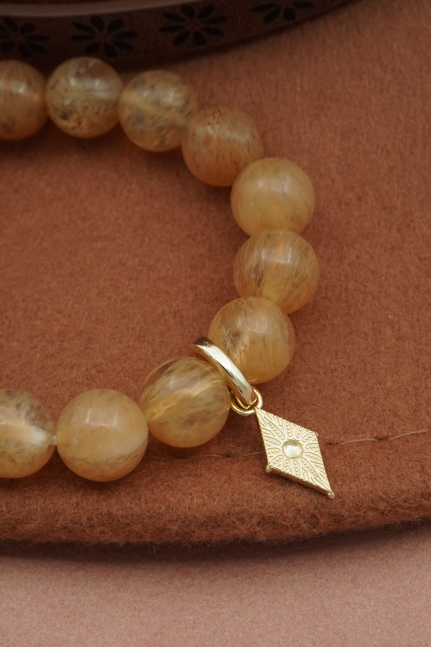 Golden Quartz North Star Bracelet - Gold