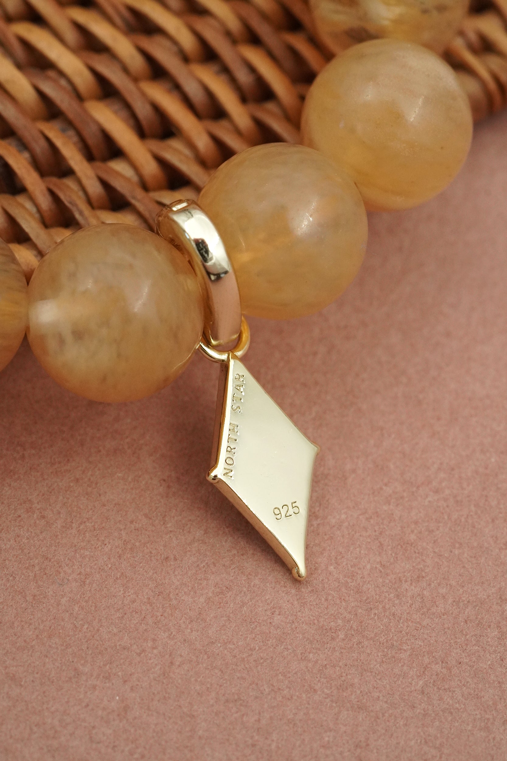 Golden Quartz North Star Bracelet - Gold