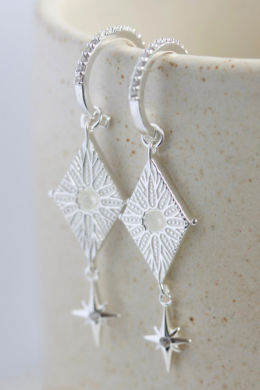 North Star Earrings - Silver