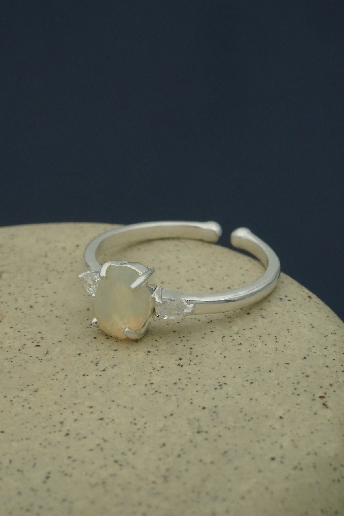 October Birthstone Ring - Silver
