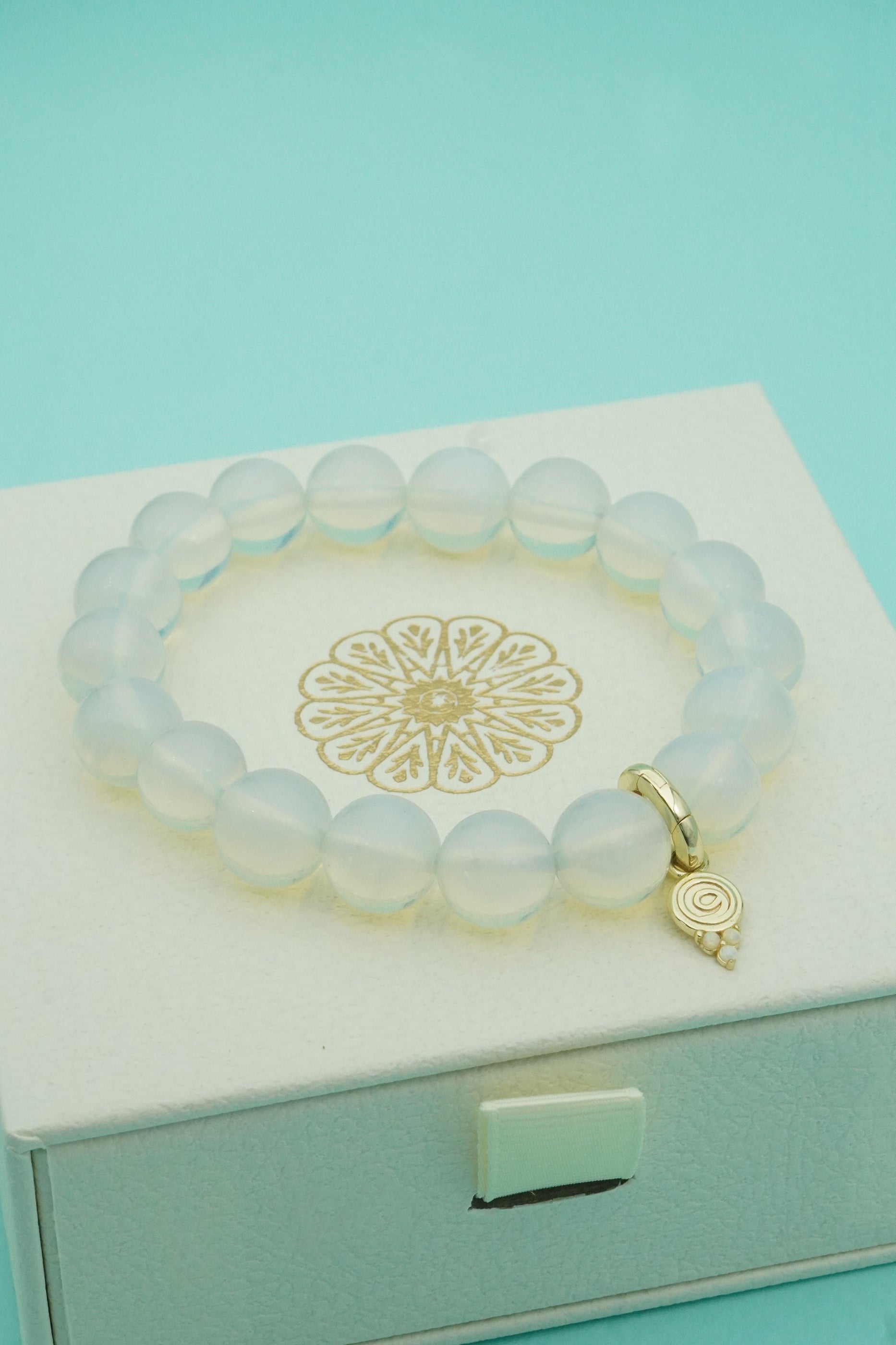 Opalite Gratitude Bracelet - Gold