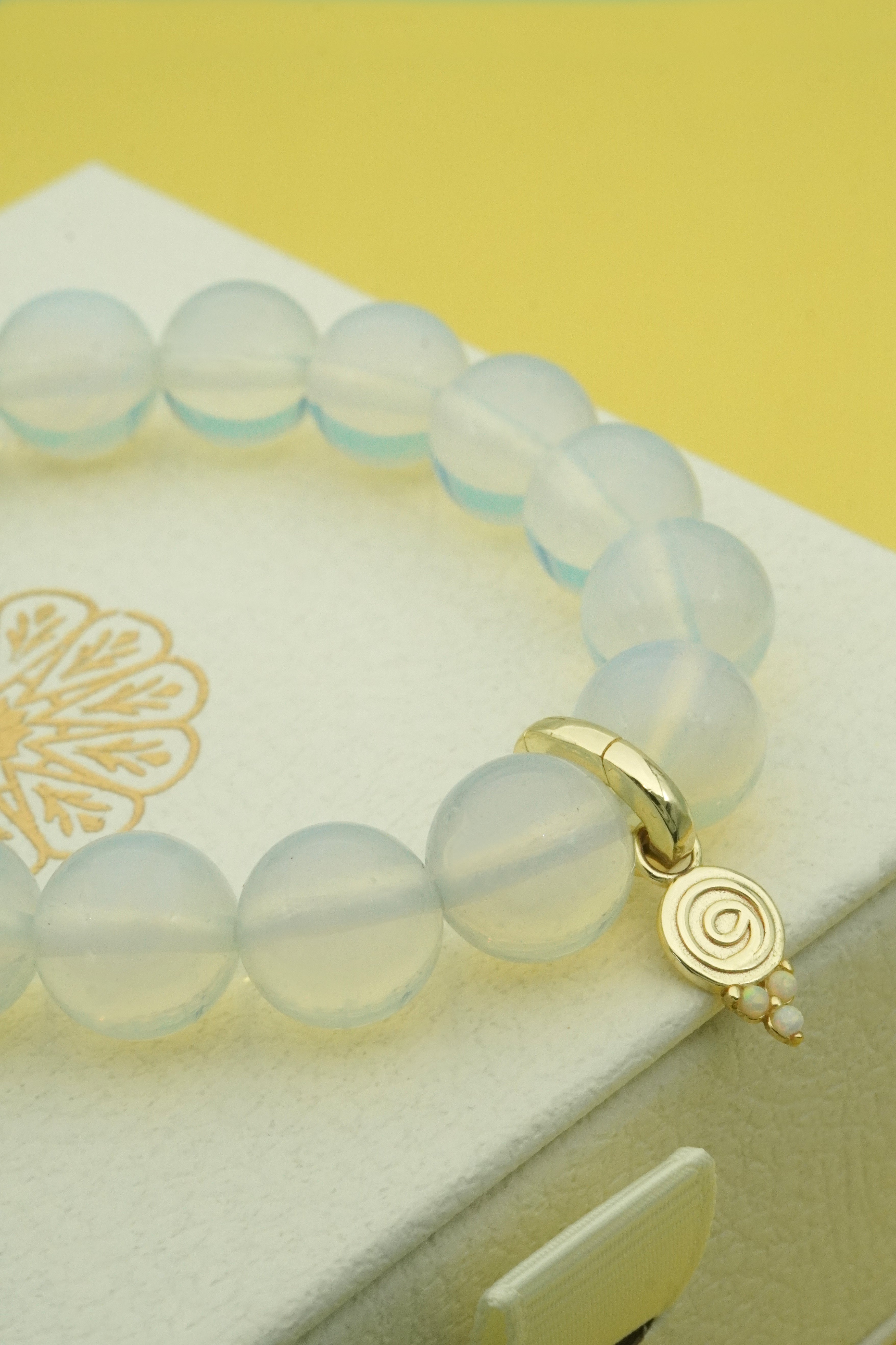 Opalite Gratitude Bracelet - Gold