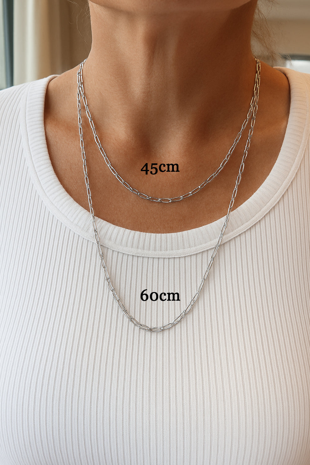 Paperclip Chain Necklace - Silver