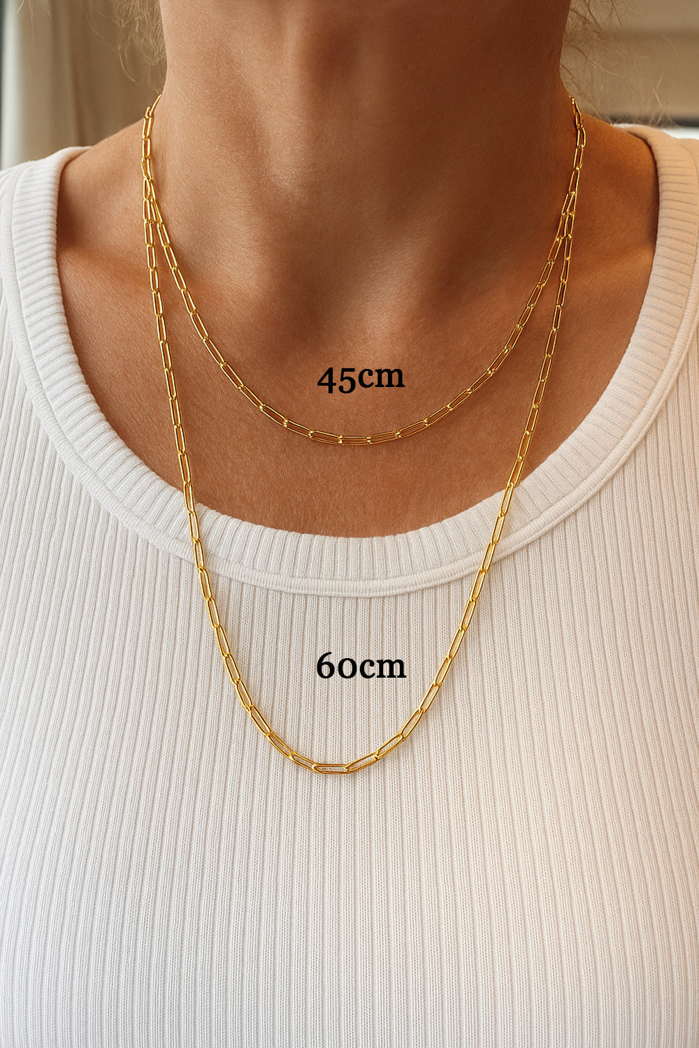 Paperclip Chain Necklace -  Gold