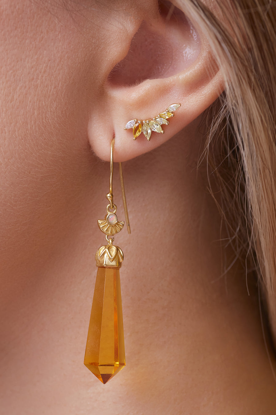 Radiant Climber Earrings - Gold