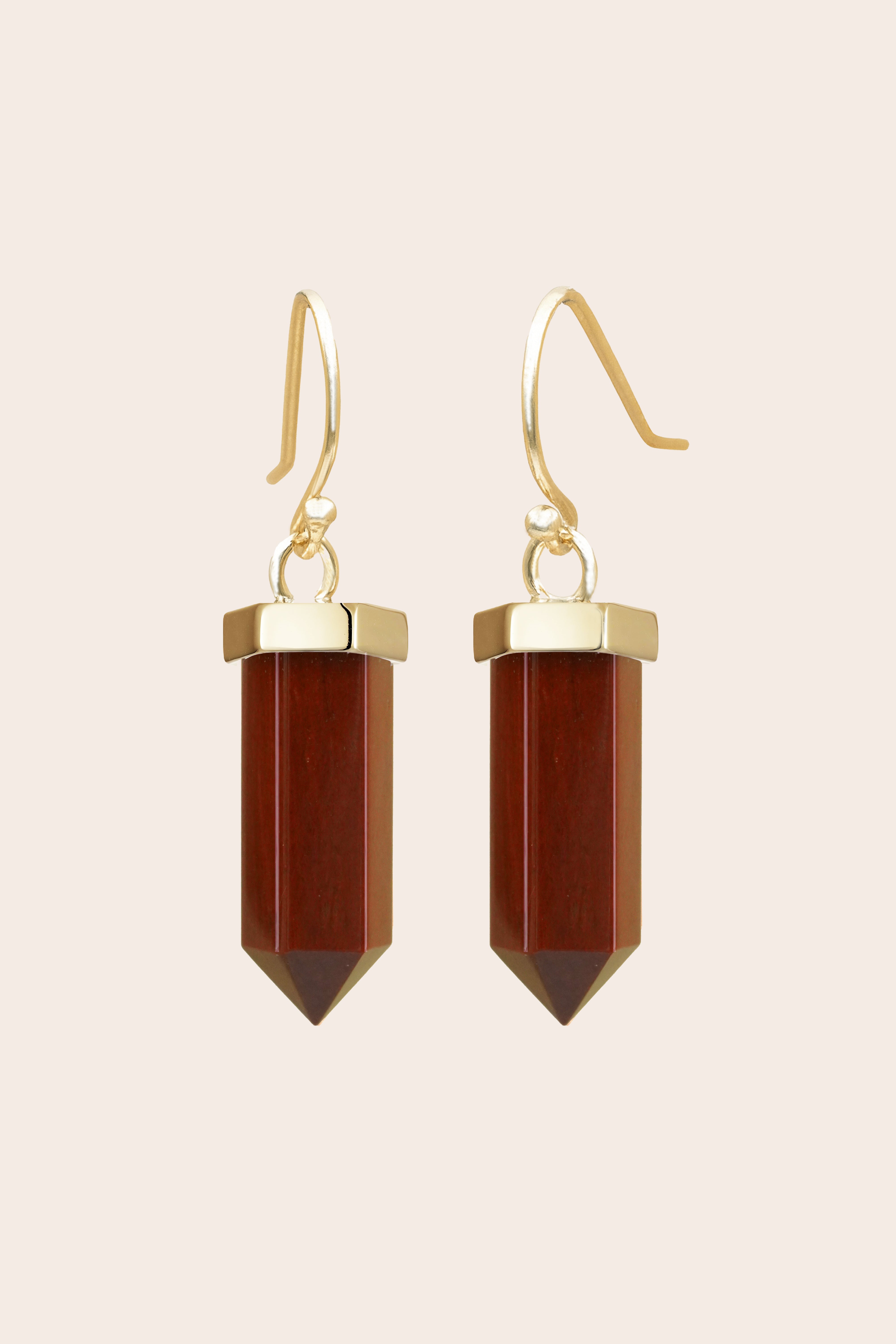 Jasper Grounded Earrings - Gold