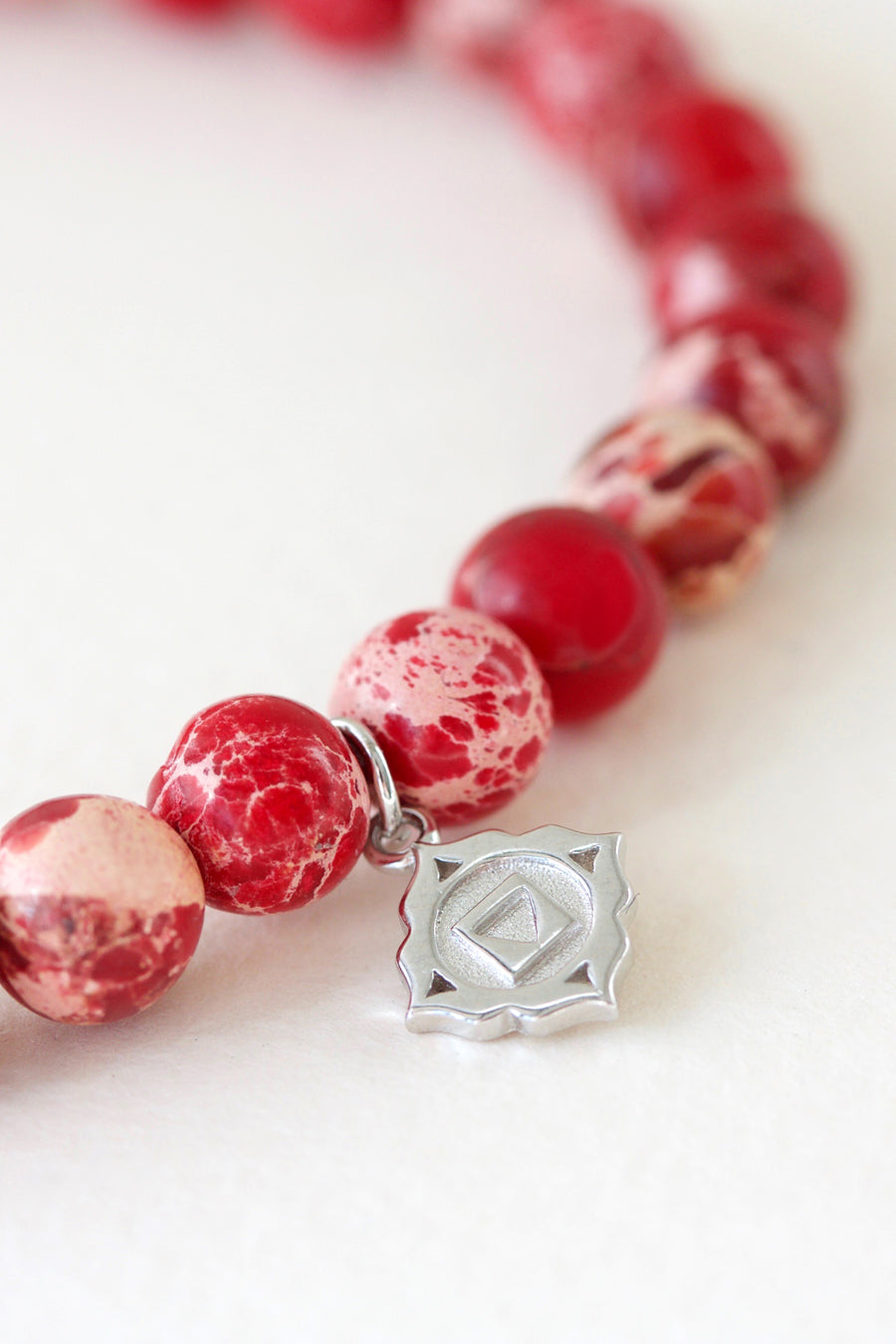 Root Chakra Bracelet Silver