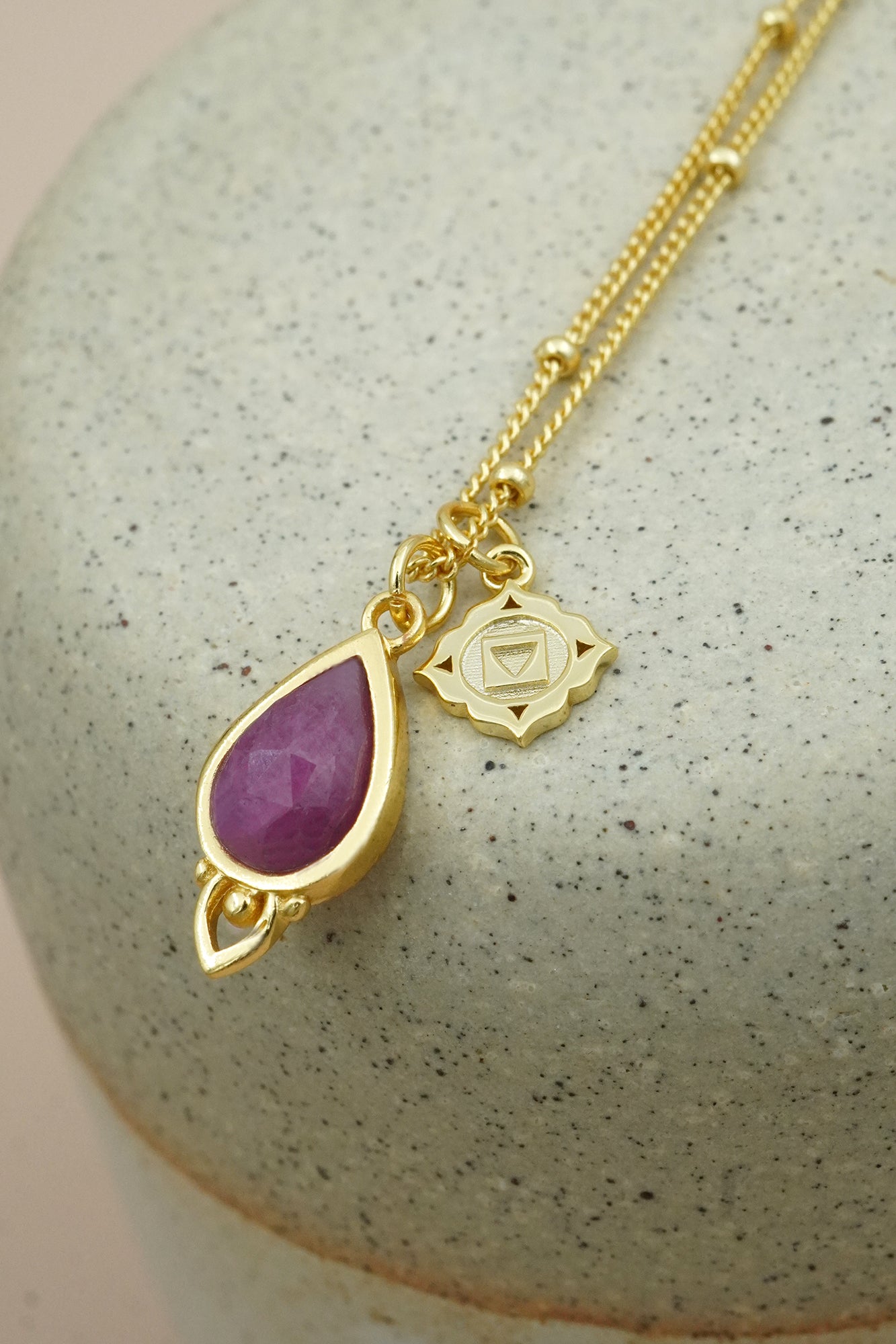 Root Chakra Necklace Gold