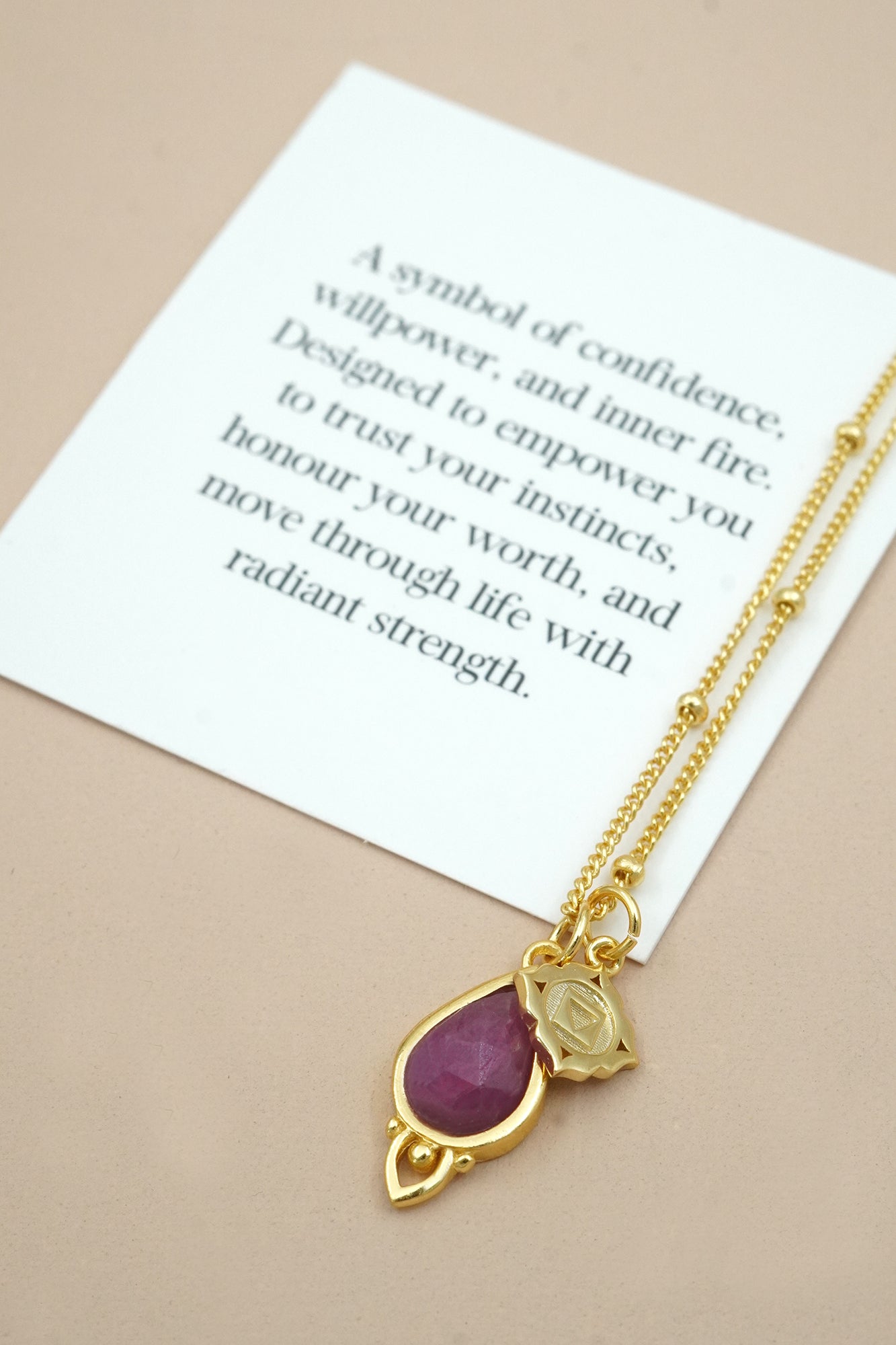 Root Chakra Necklace Gold