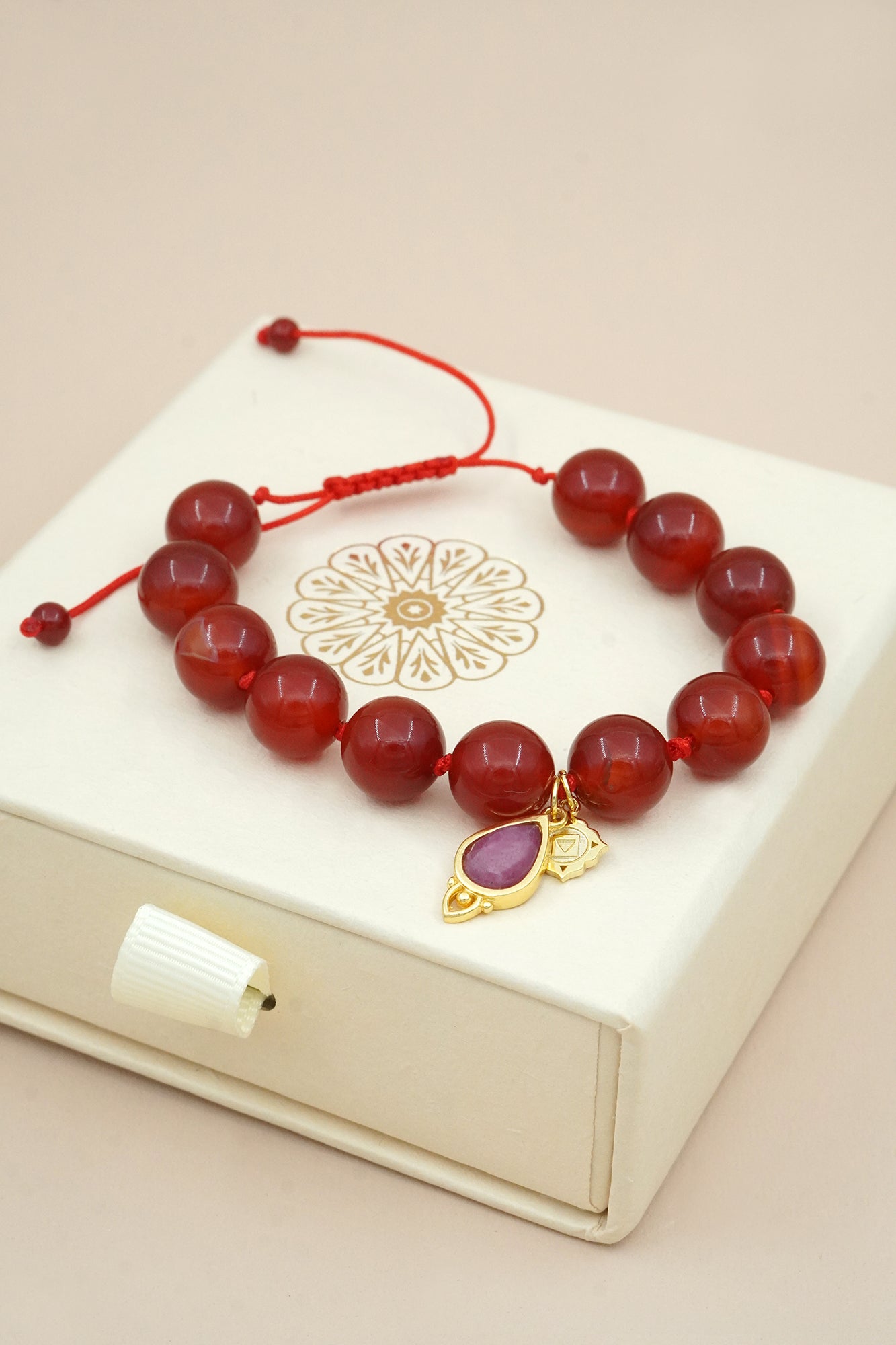 Root Chakra Mala Bracelet - Gold