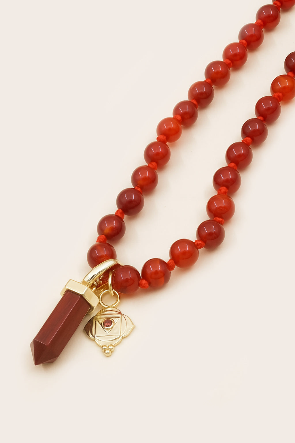 Root Chakra Mala Necklace - Gold