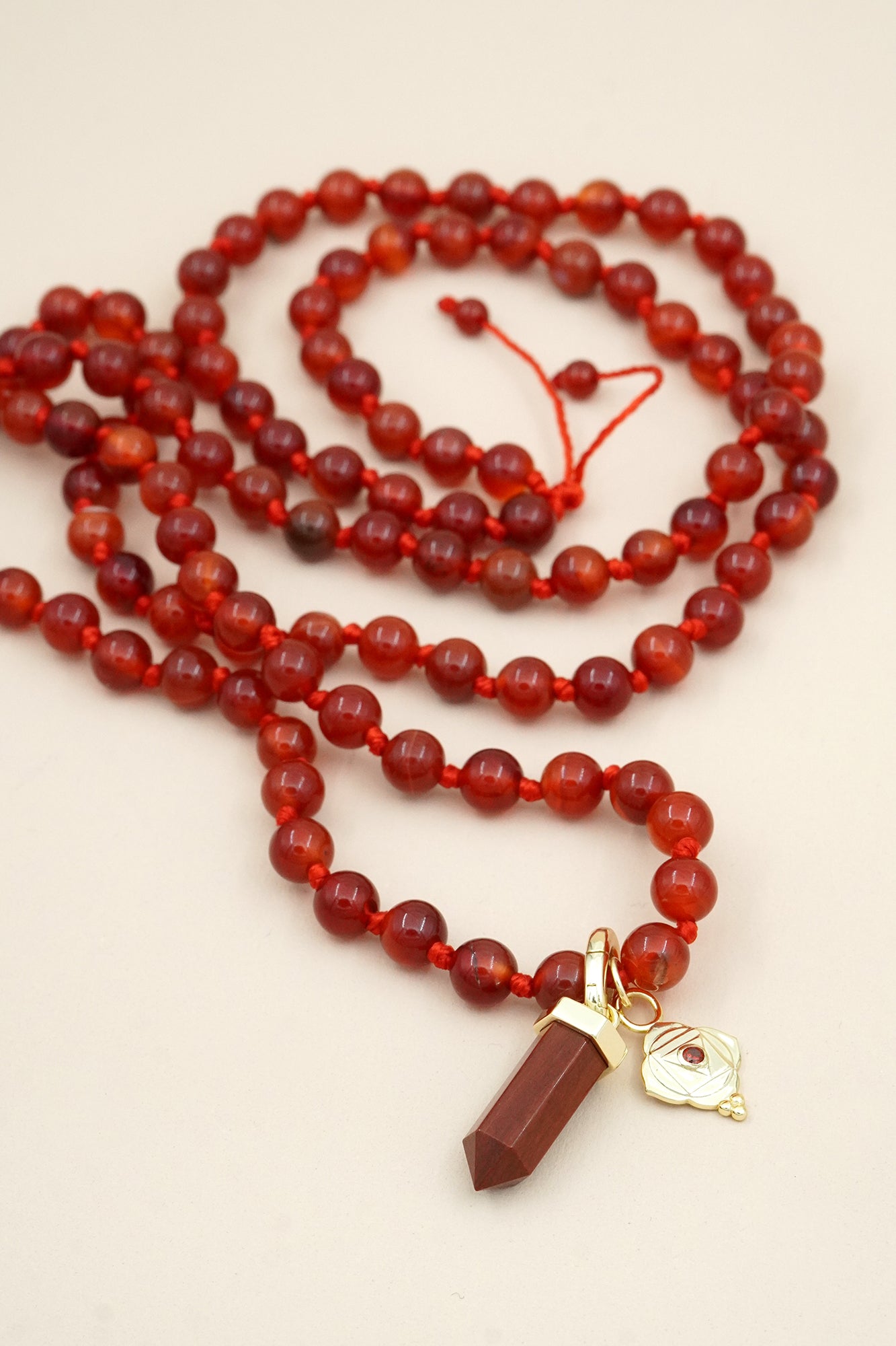 Root Chakra Mala Necklace - Gold
