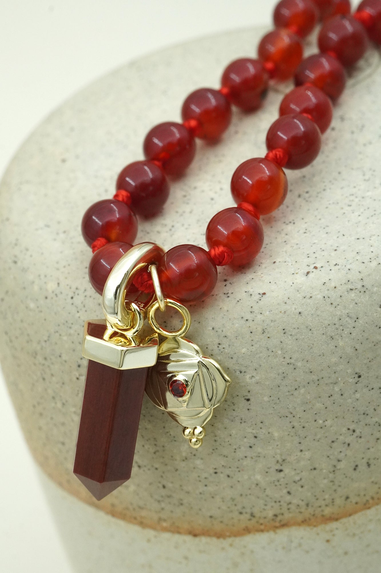 Root Chakra Mala Necklace - Gold