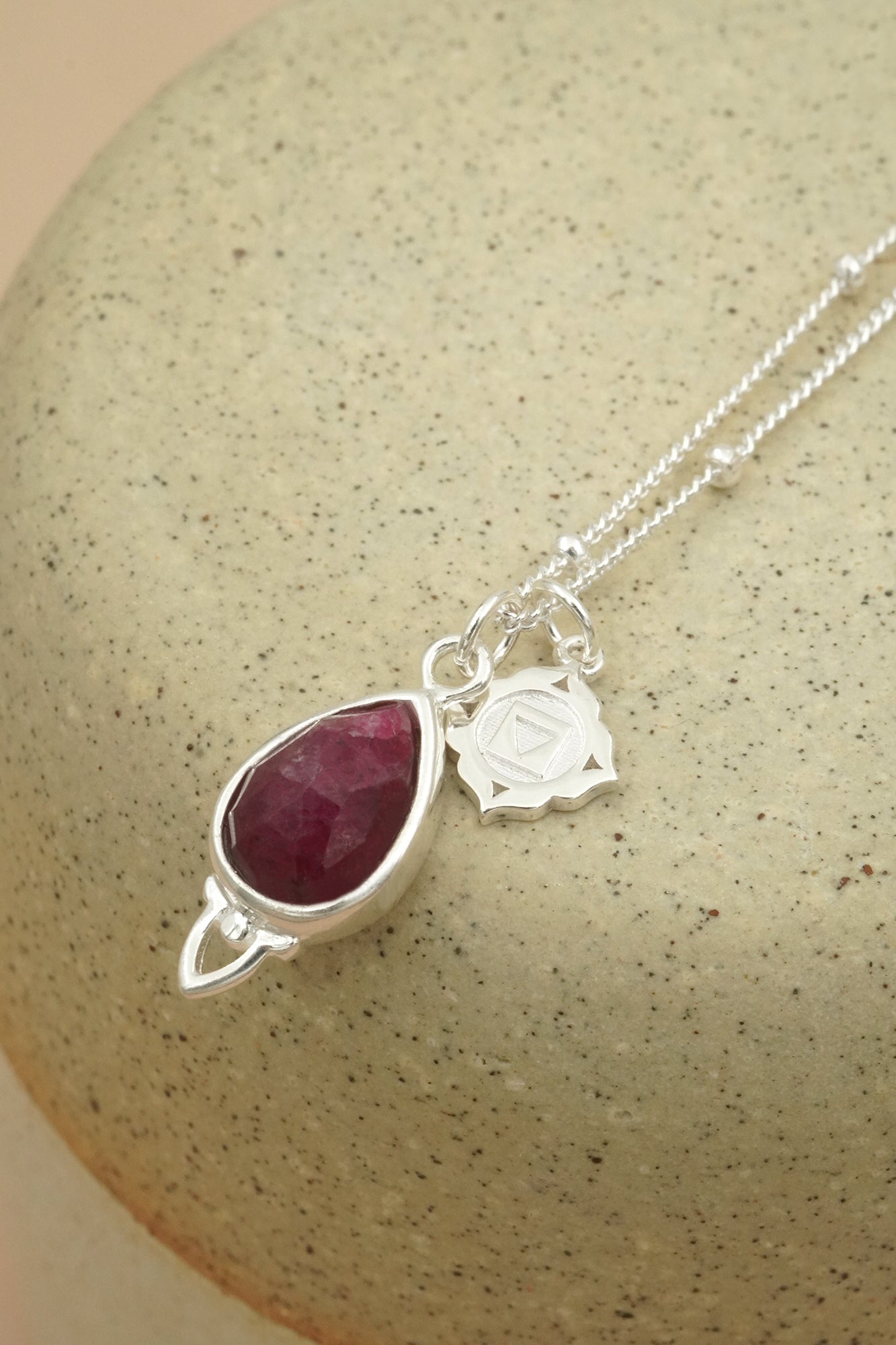 Root Chakra Necklace Silver
