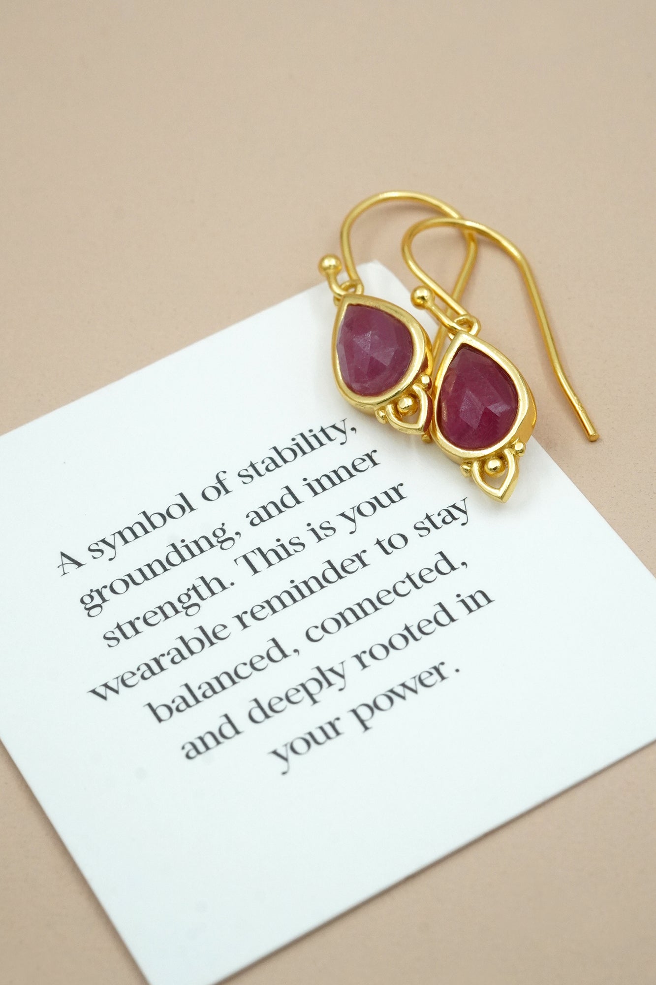 Root Chakra Earrings Gold