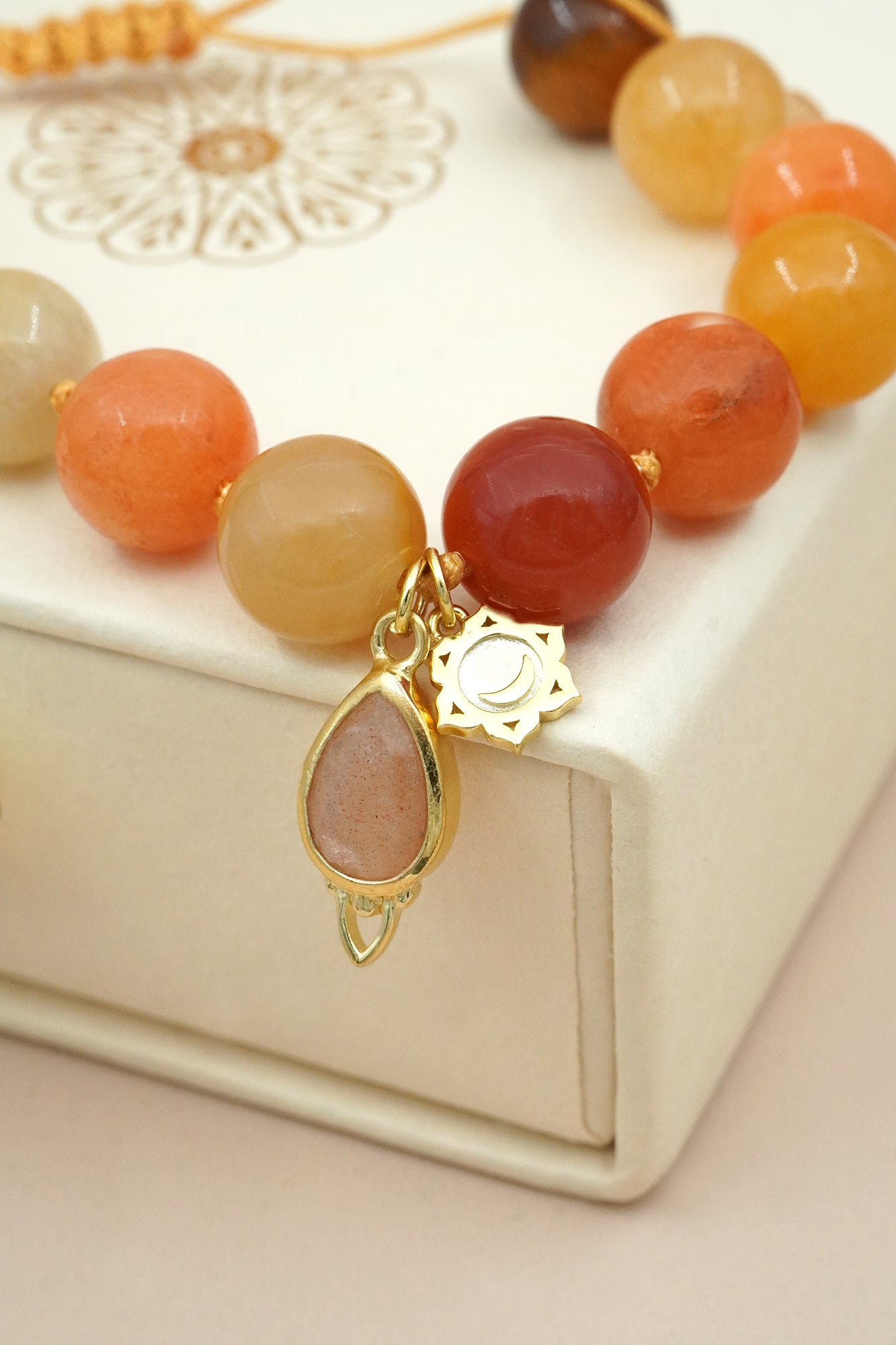 Sacral Chakra Mala Bracelet - Gold