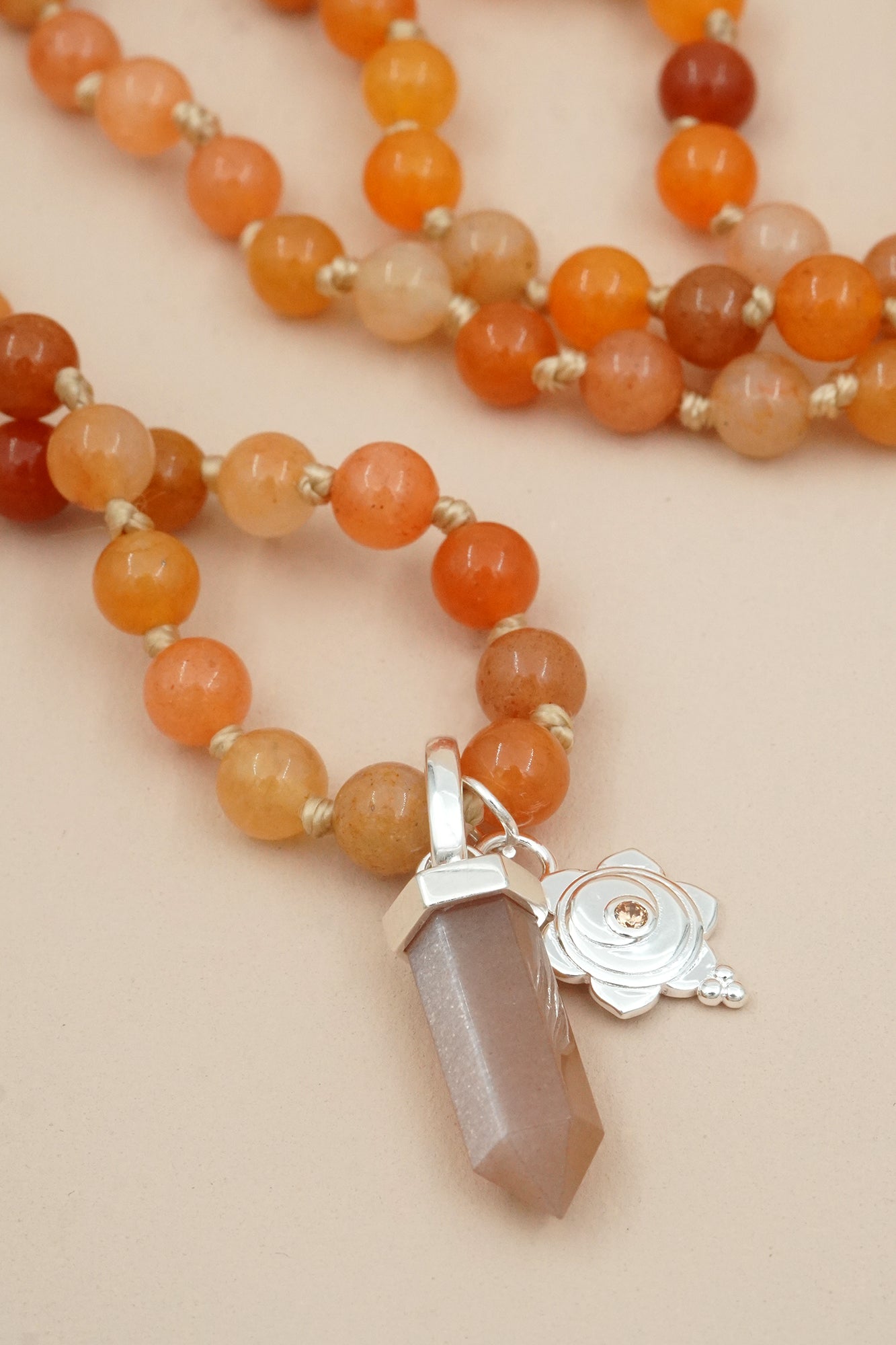 Sacral Mala Necklace - Silver