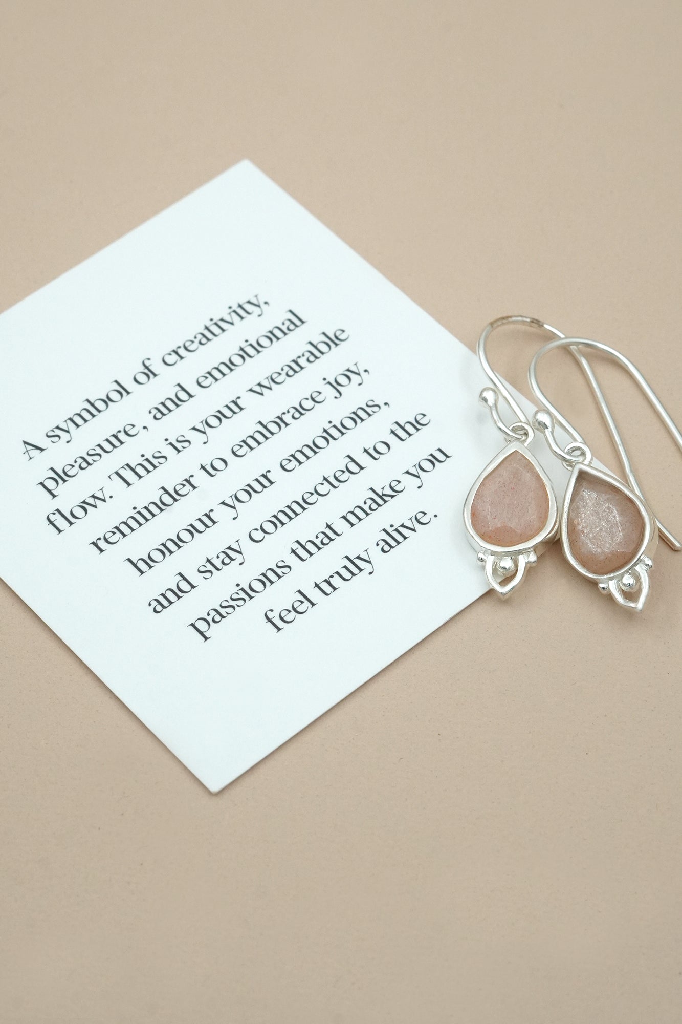 Sacral Chakra Earrings Silver