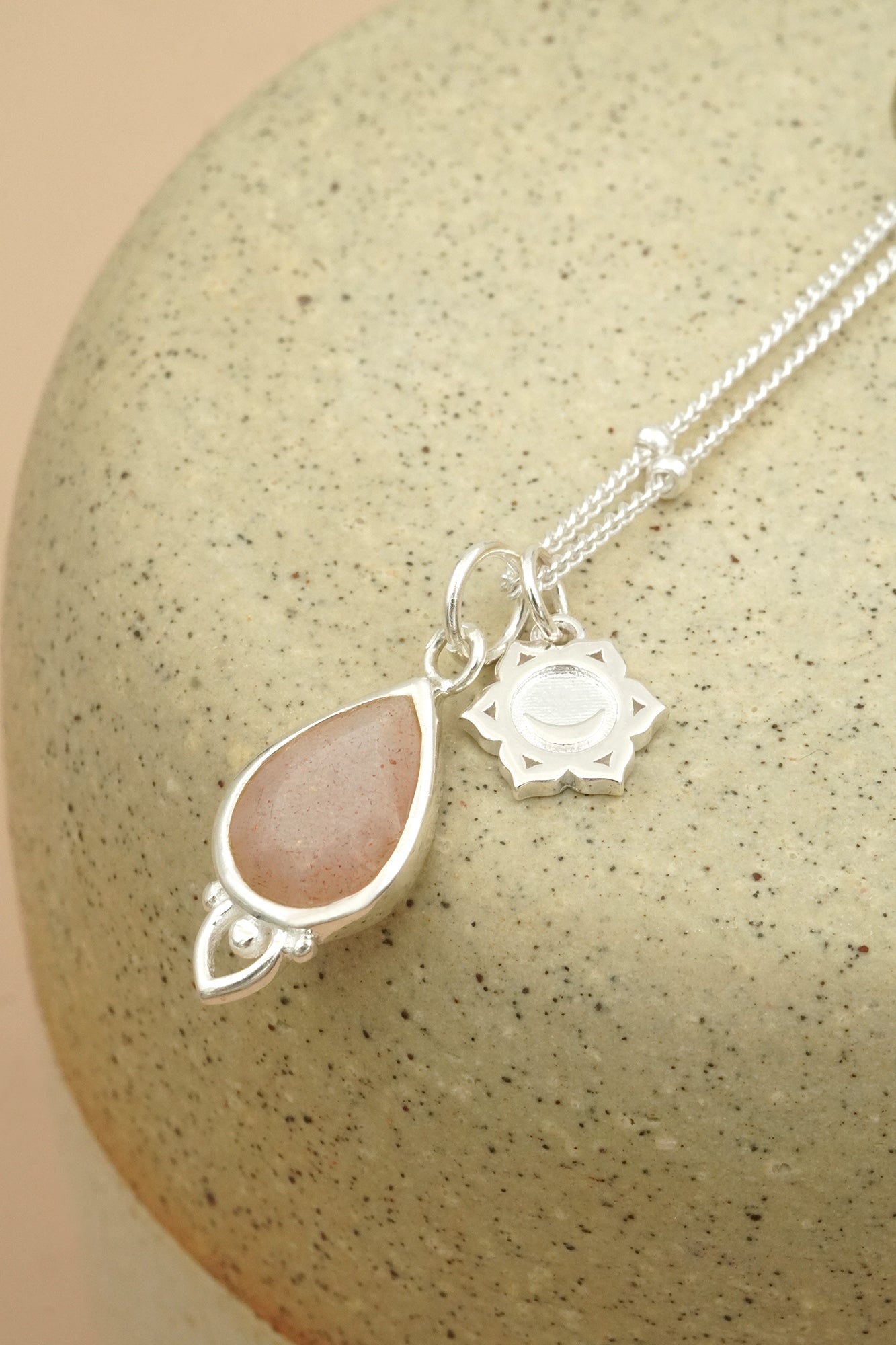 Sacral Chakra Necklace Silver