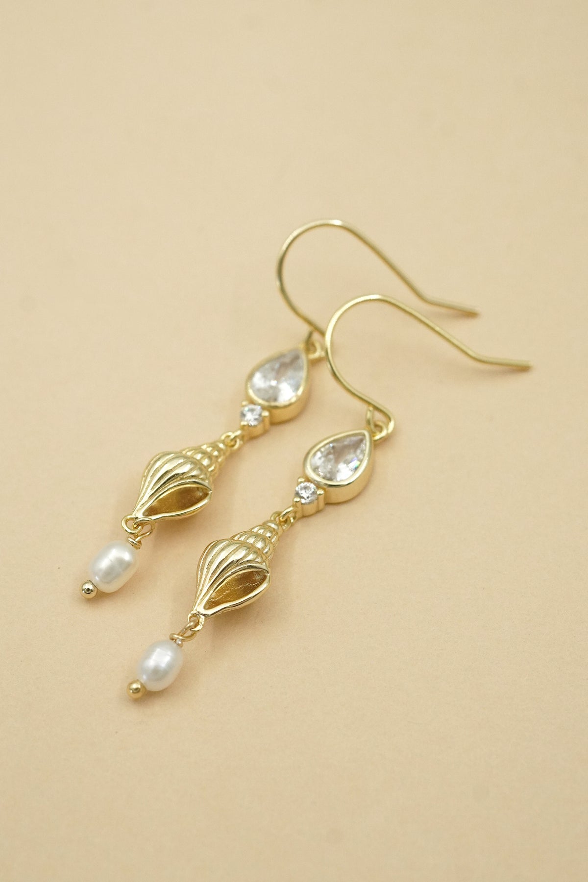 Gold Sea Goddess Earrings