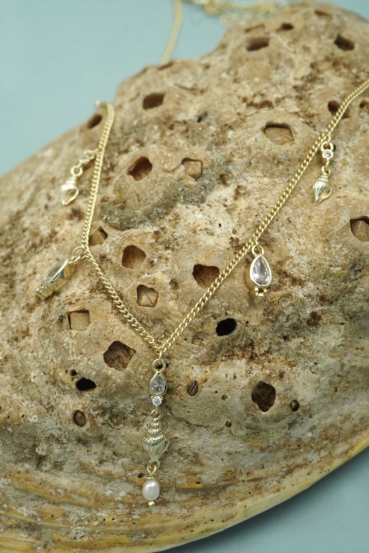 Gold Sea Goddess Necklace