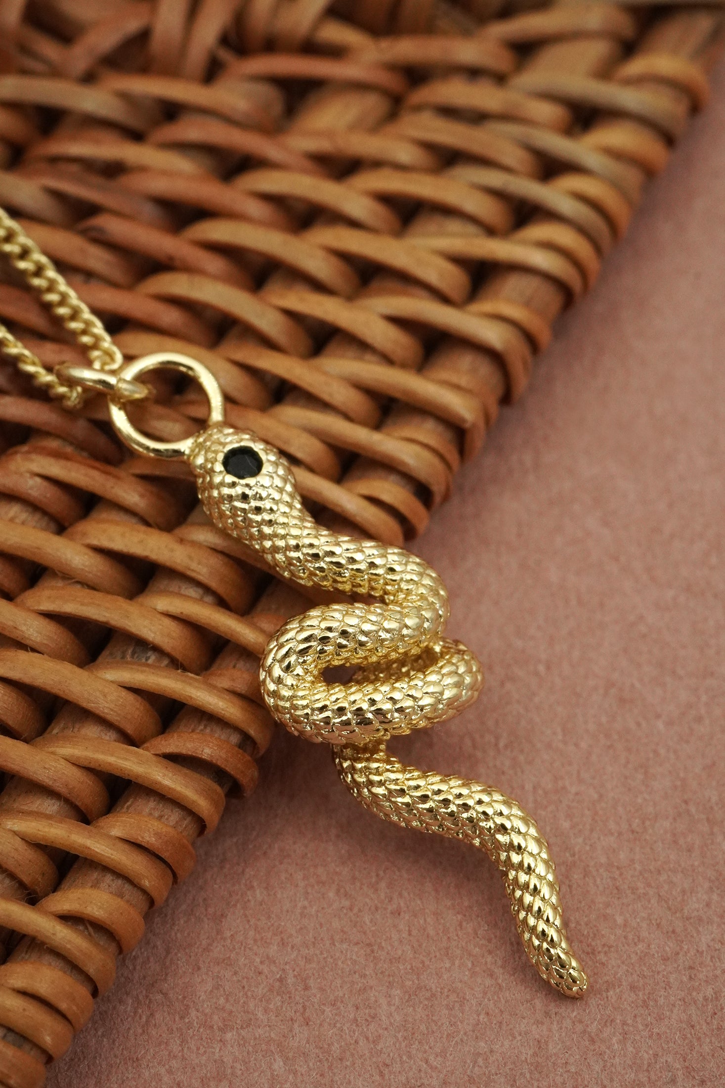 Sacred Serpent Necklace - Gold