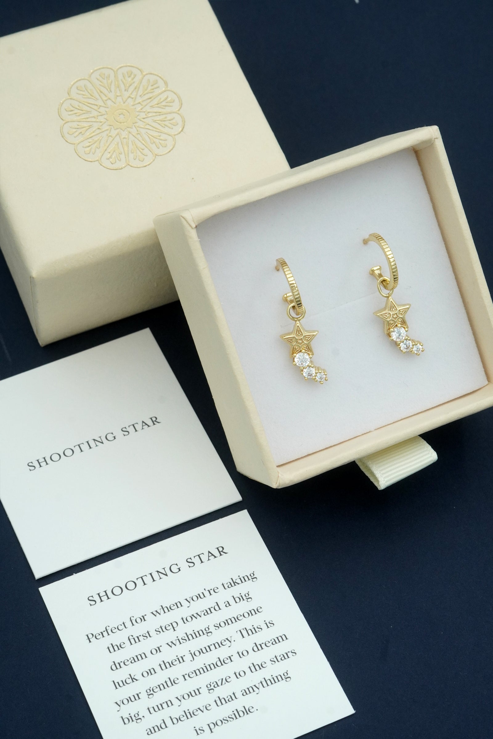 Shooting Star Hoops - Gold