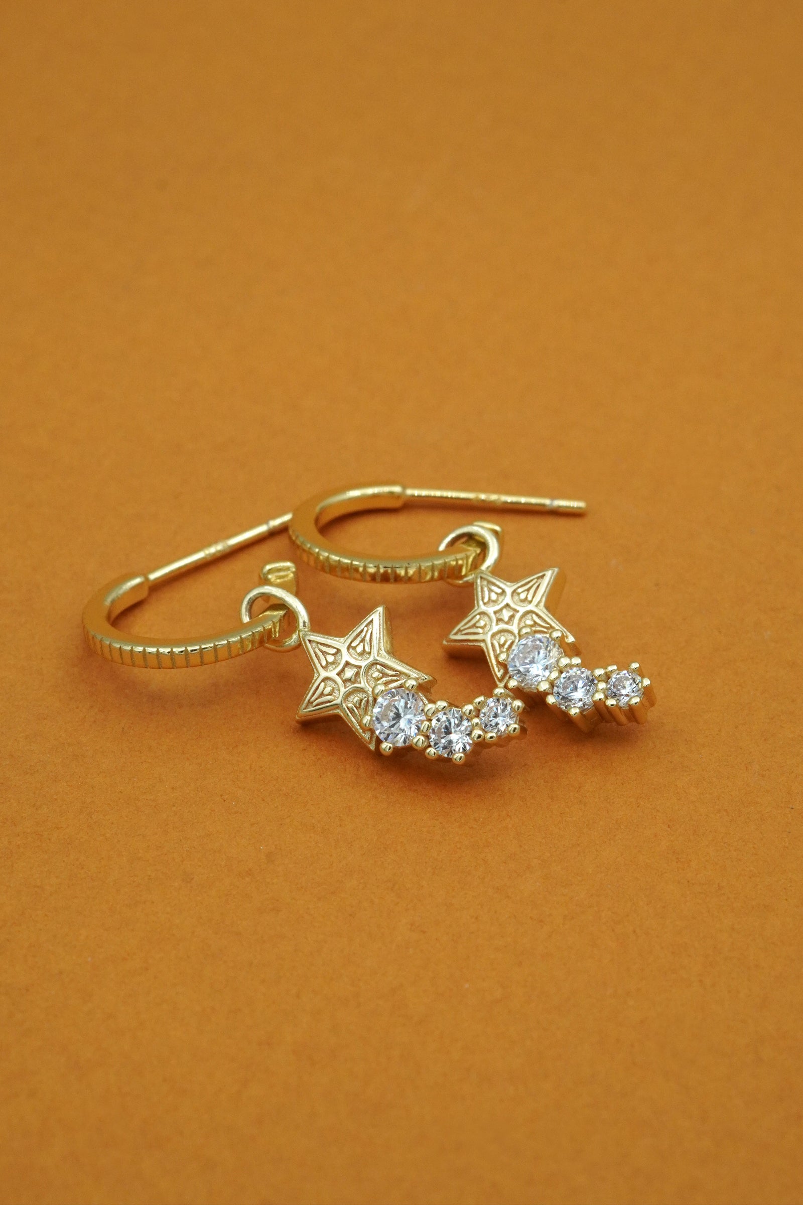 Shooting Star Hoops - Gold
