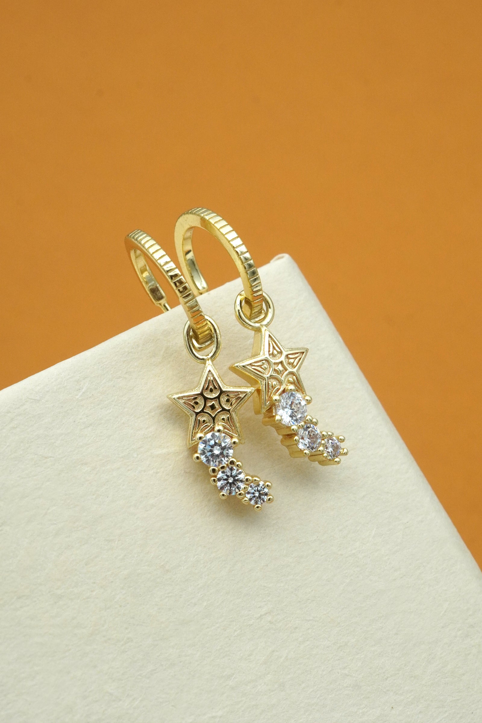 Shooting Star Hoops - Gold