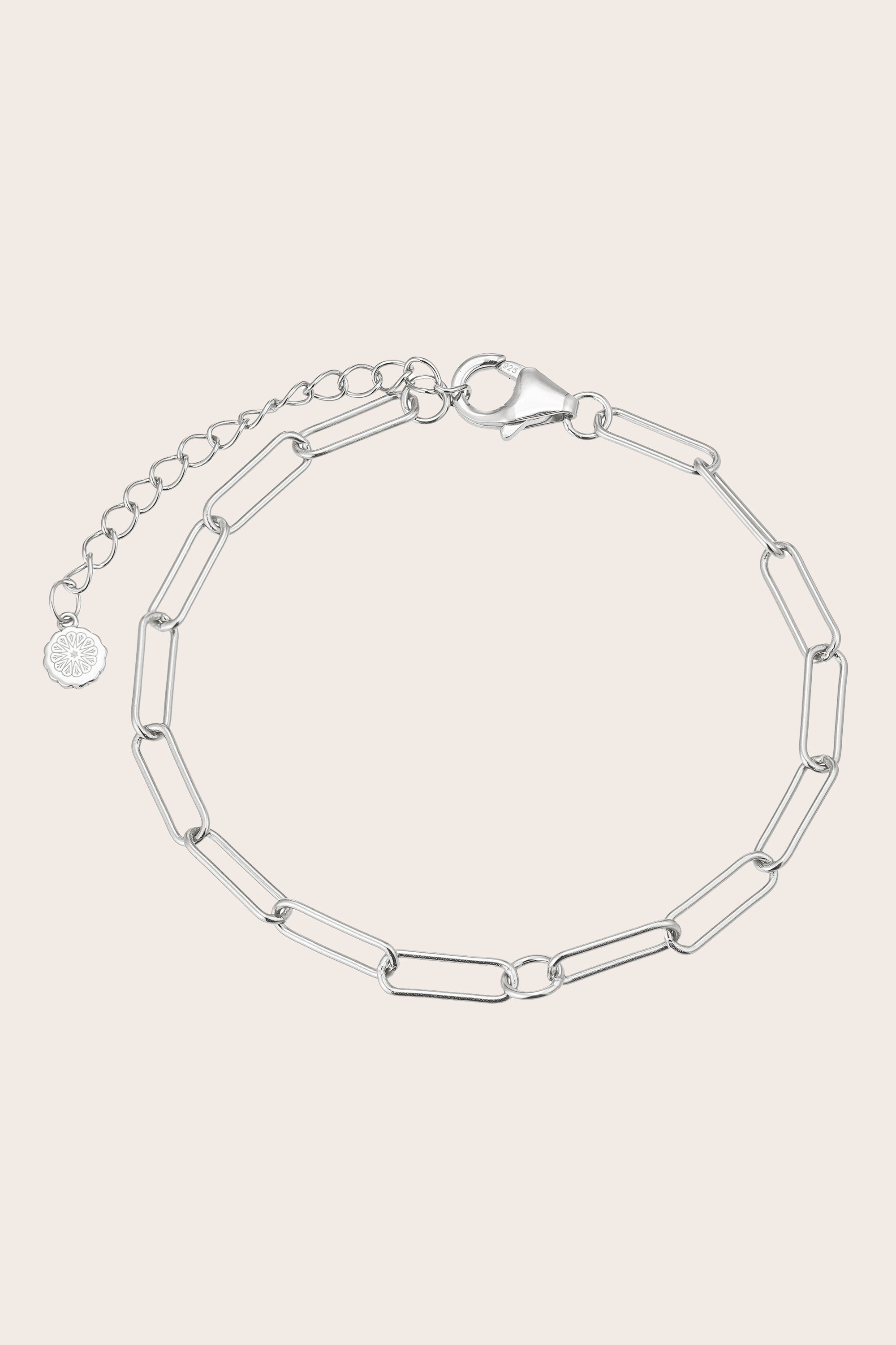 Paperclip Link Bracelet - Silver