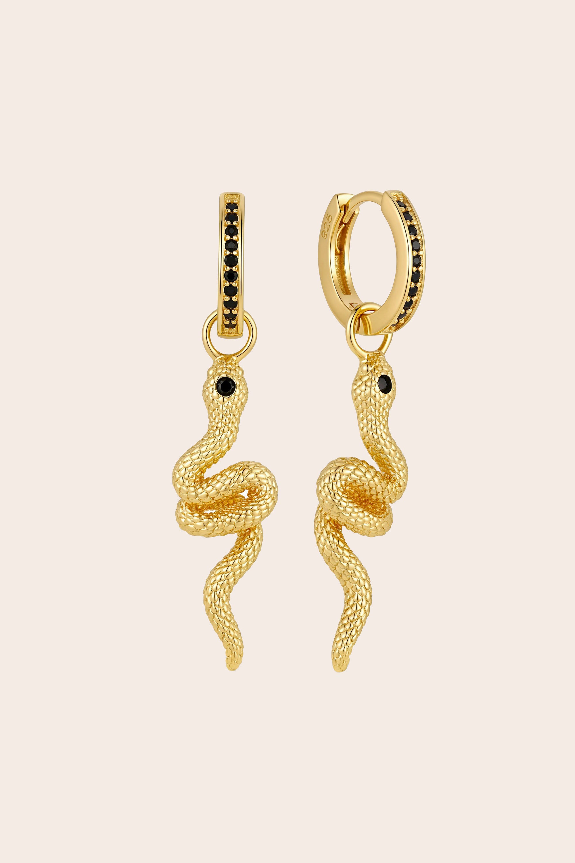 Sacred Serpent Hoops - Gold