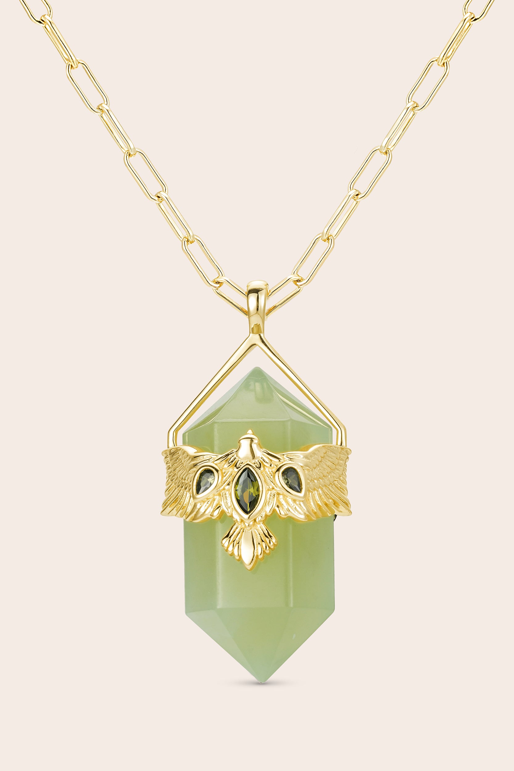 Jade Soar Necklace - Gold