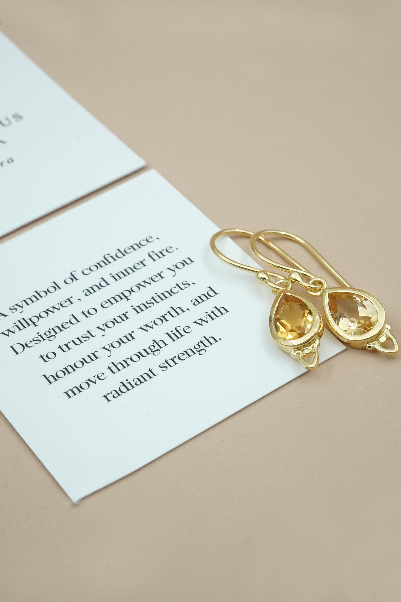 Solar Plexus Chakra Earrings Gold