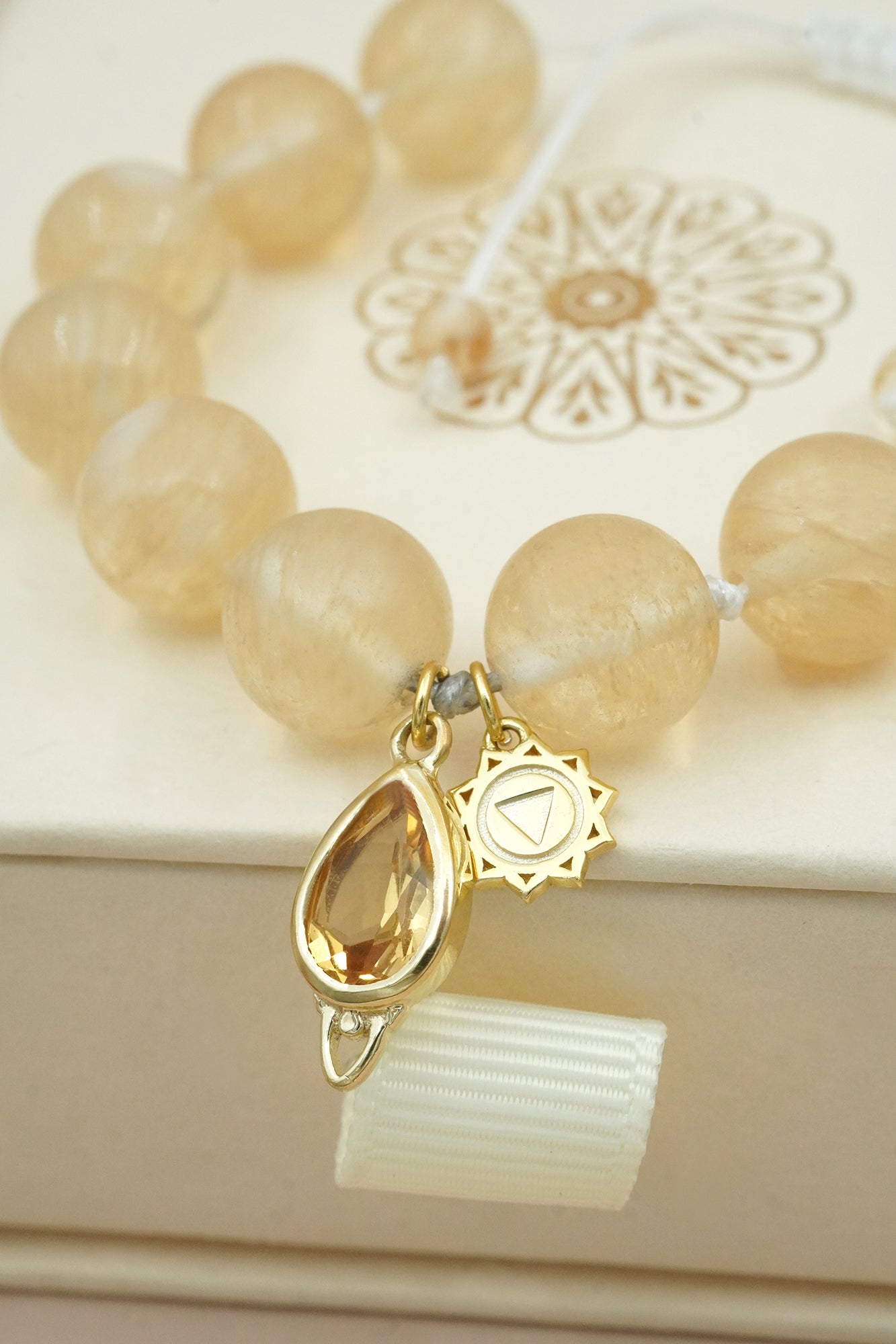 Solar Plexus Chakra Mala Bracelet - Gold