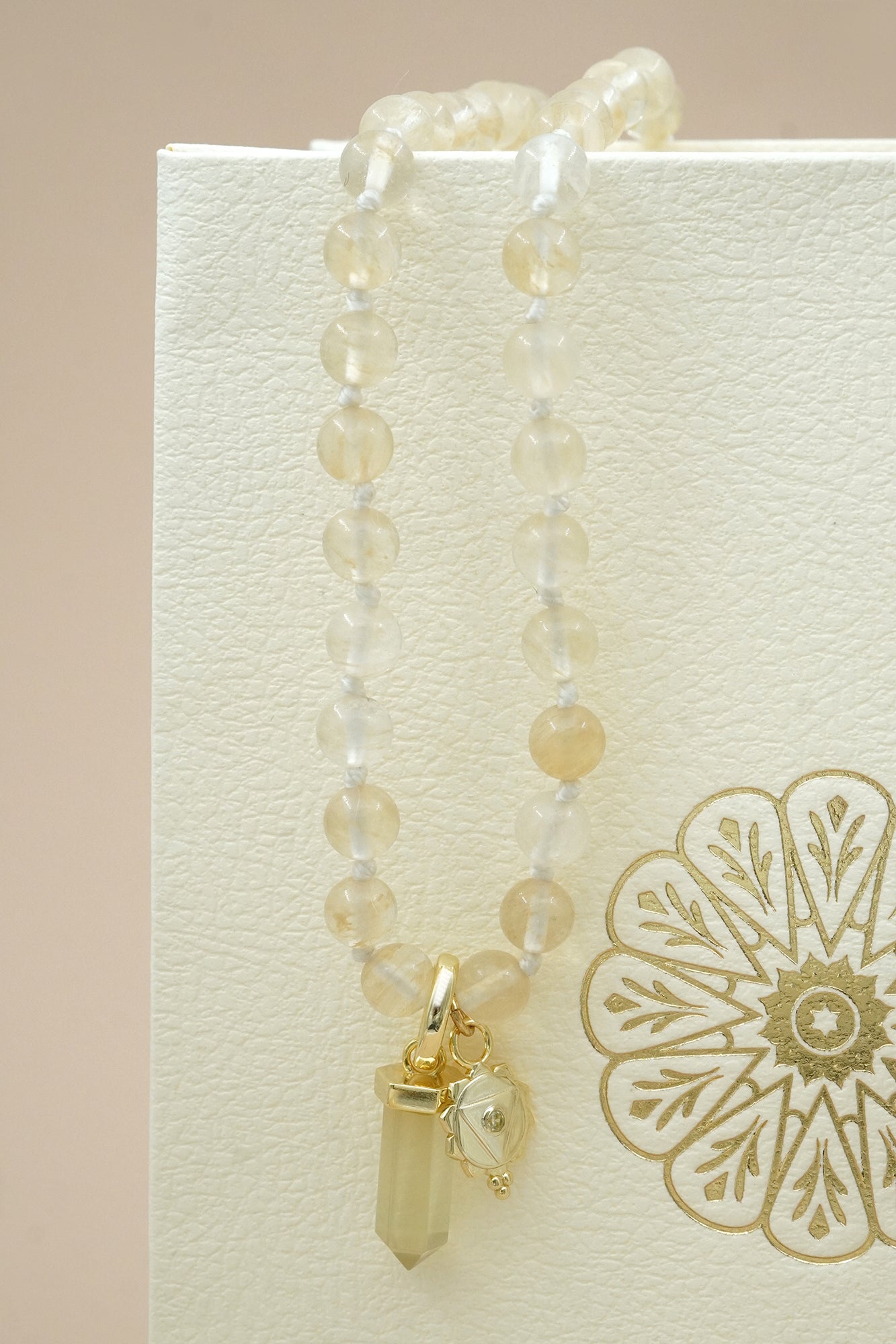 Solar Plexus Chakra Mala Necklace - Gold
