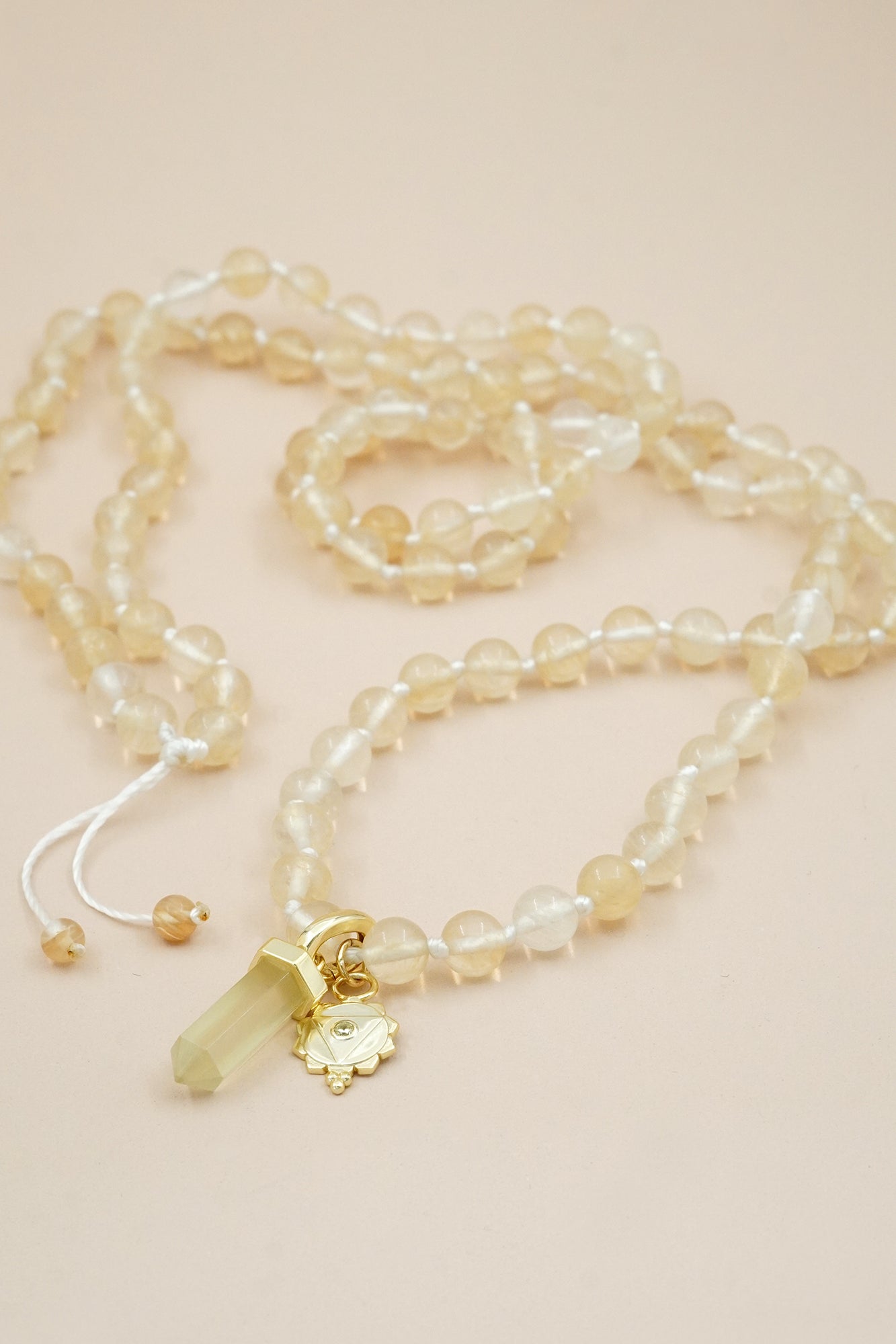 Solar Plexus Chakra Mala Necklace - Gold