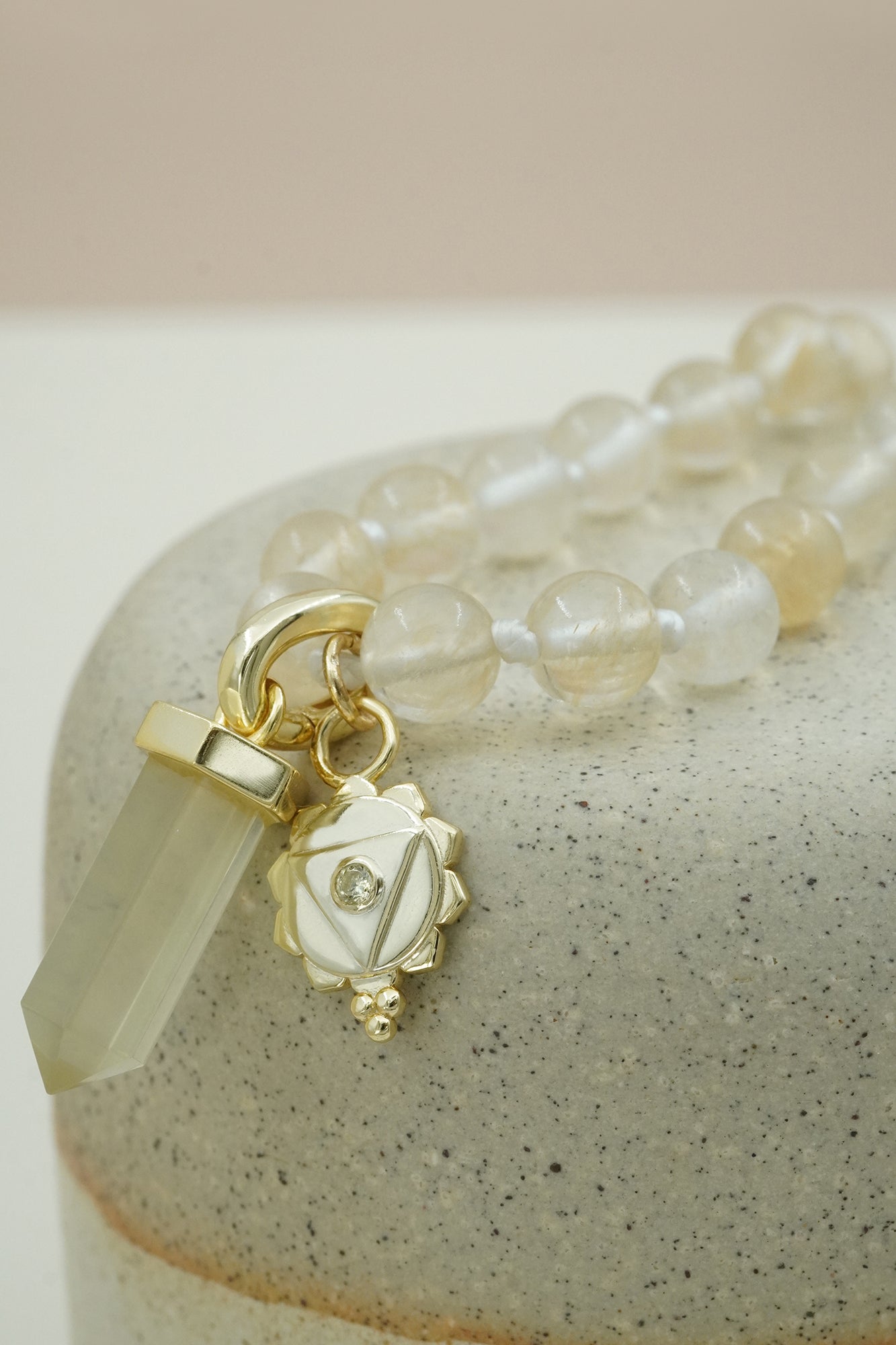 Solar Plexus Chakra Mala Necklace - Gold