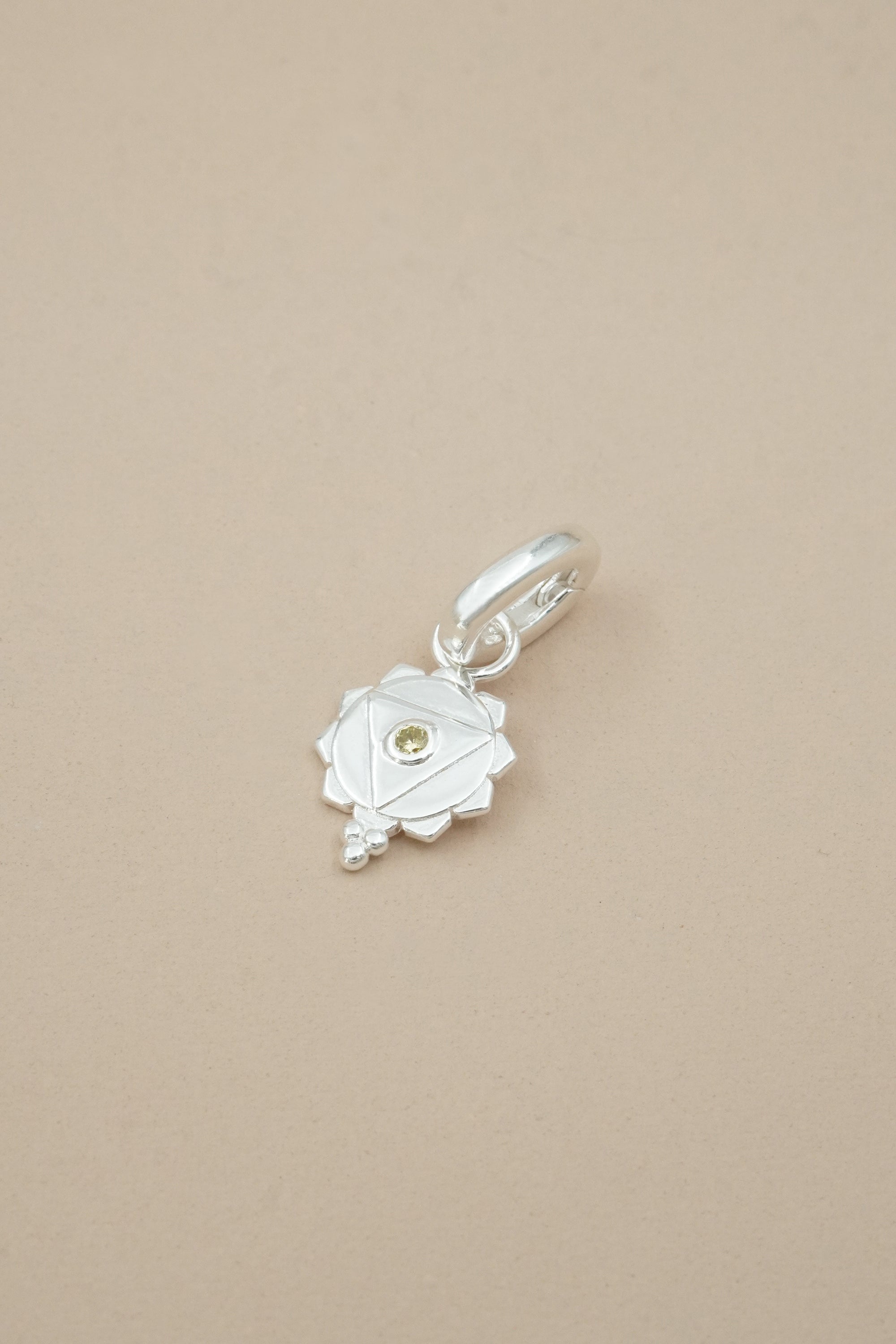 Solar Plexus Chakra Charm - Silver