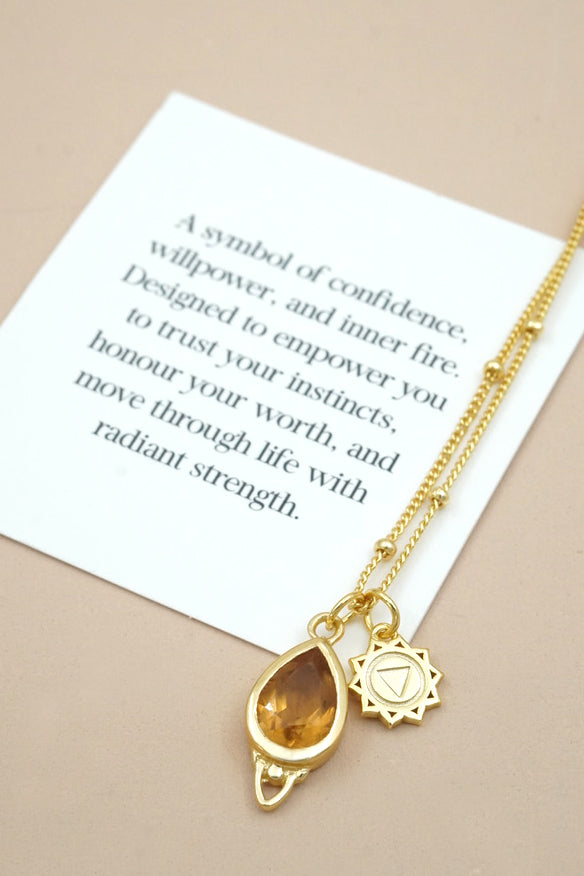 Solar Plexus Chakra Necklace Gold