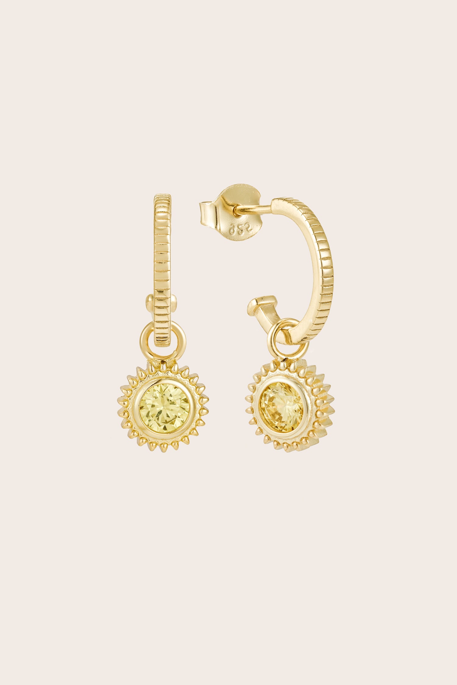 You Are My Sunshine Hoops - Gold
