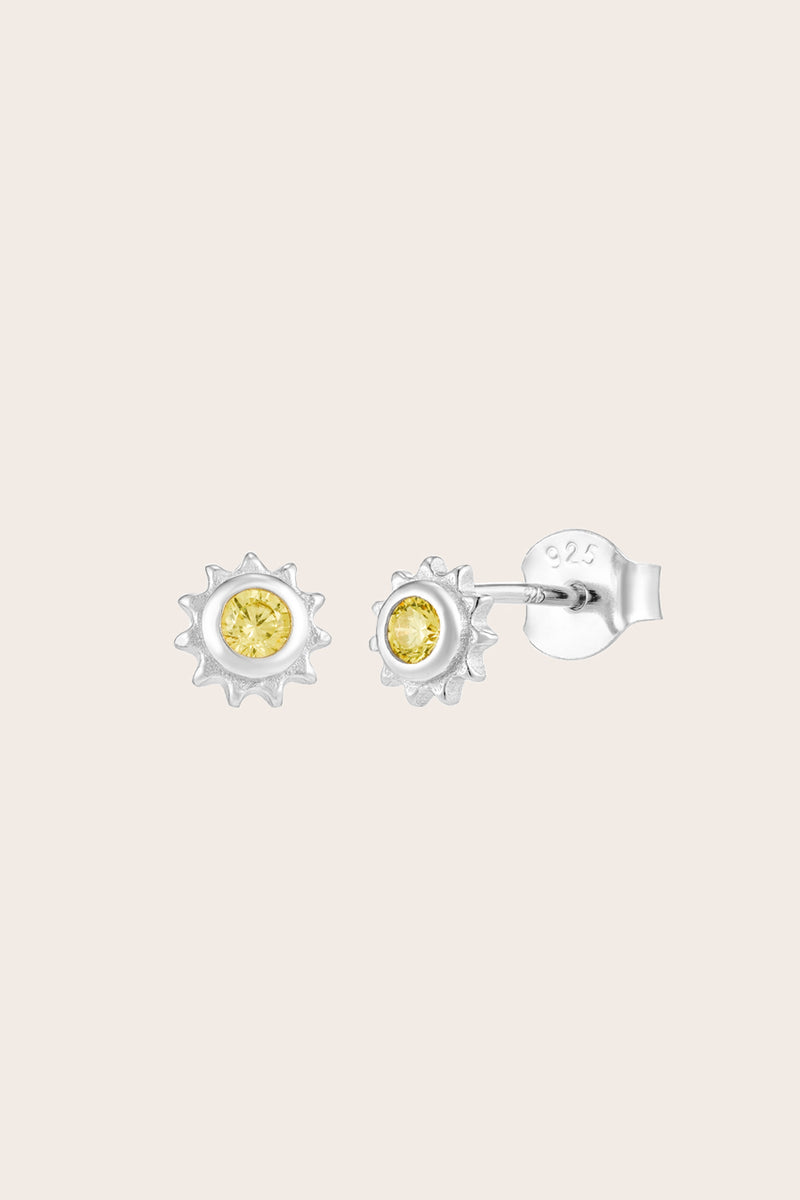 Life Force Sun Studs - Silver
