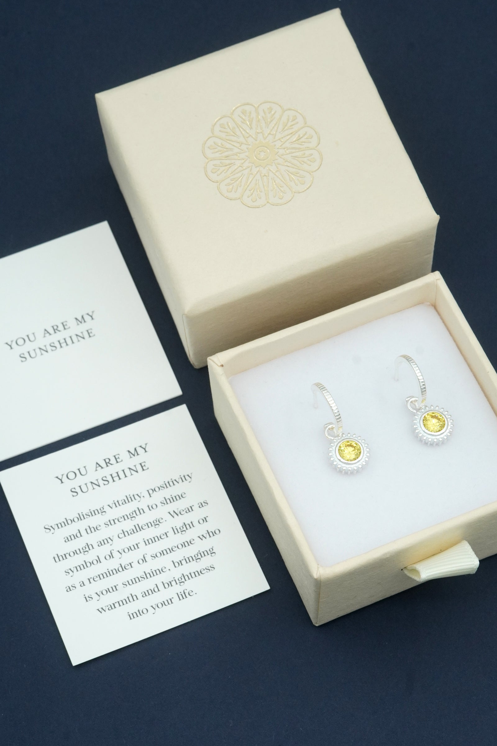You Are My Sunshine Hoops - Silver