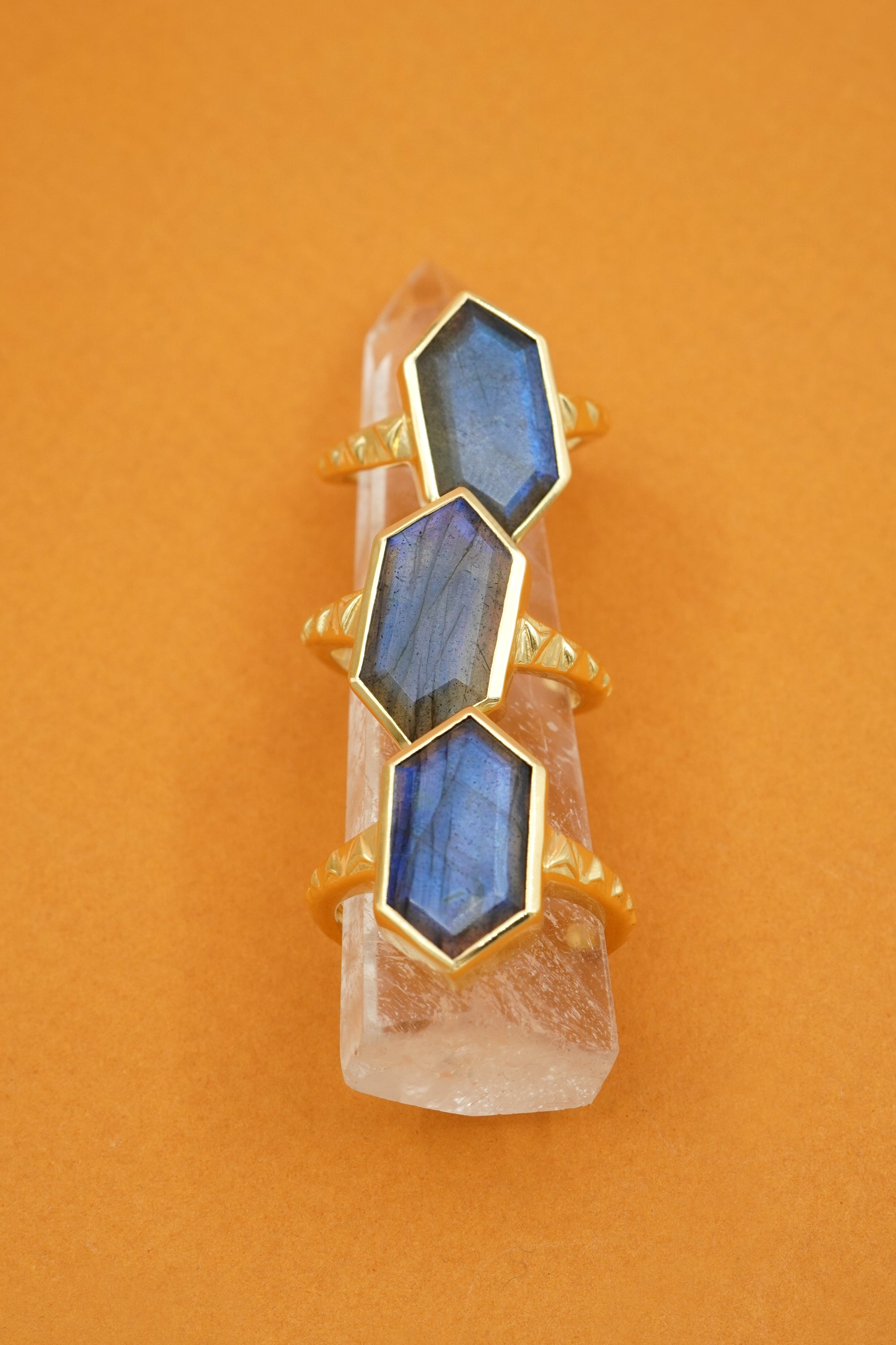Labradorite North Star Ring - Gold
