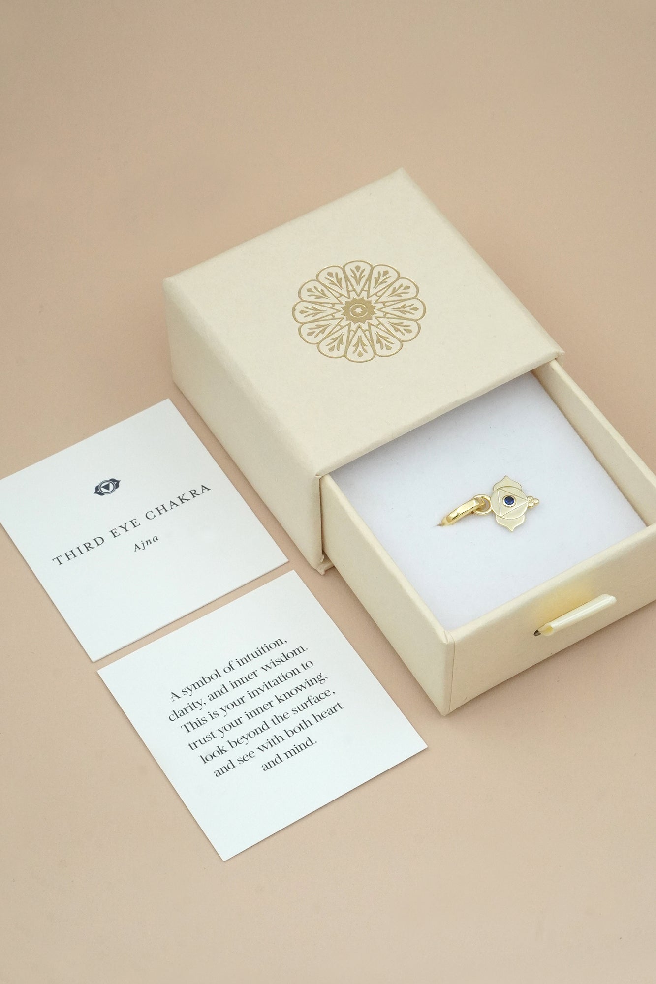 Third Eye Chakra Charm - Gold